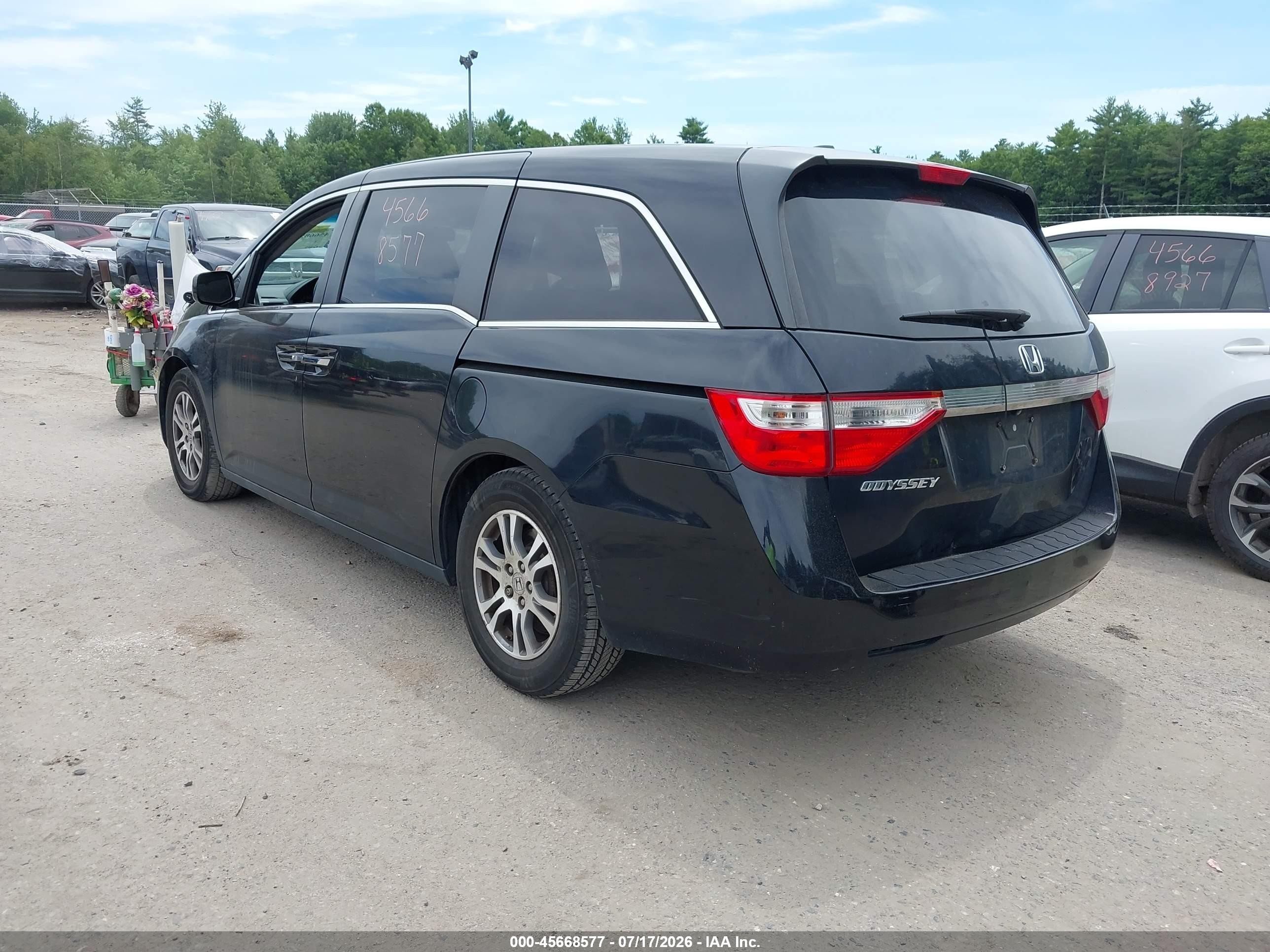 2011 Honda Odyssey Ex-l Black vin: 5FNRL5H60BB097984