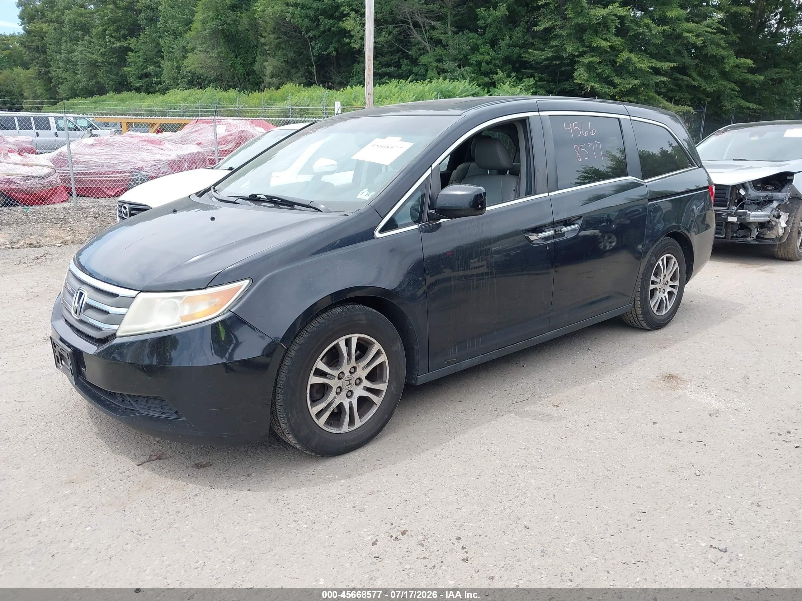 2011 Honda Odyssey Ex-l Black vin: 5FNRL5H60BB097984