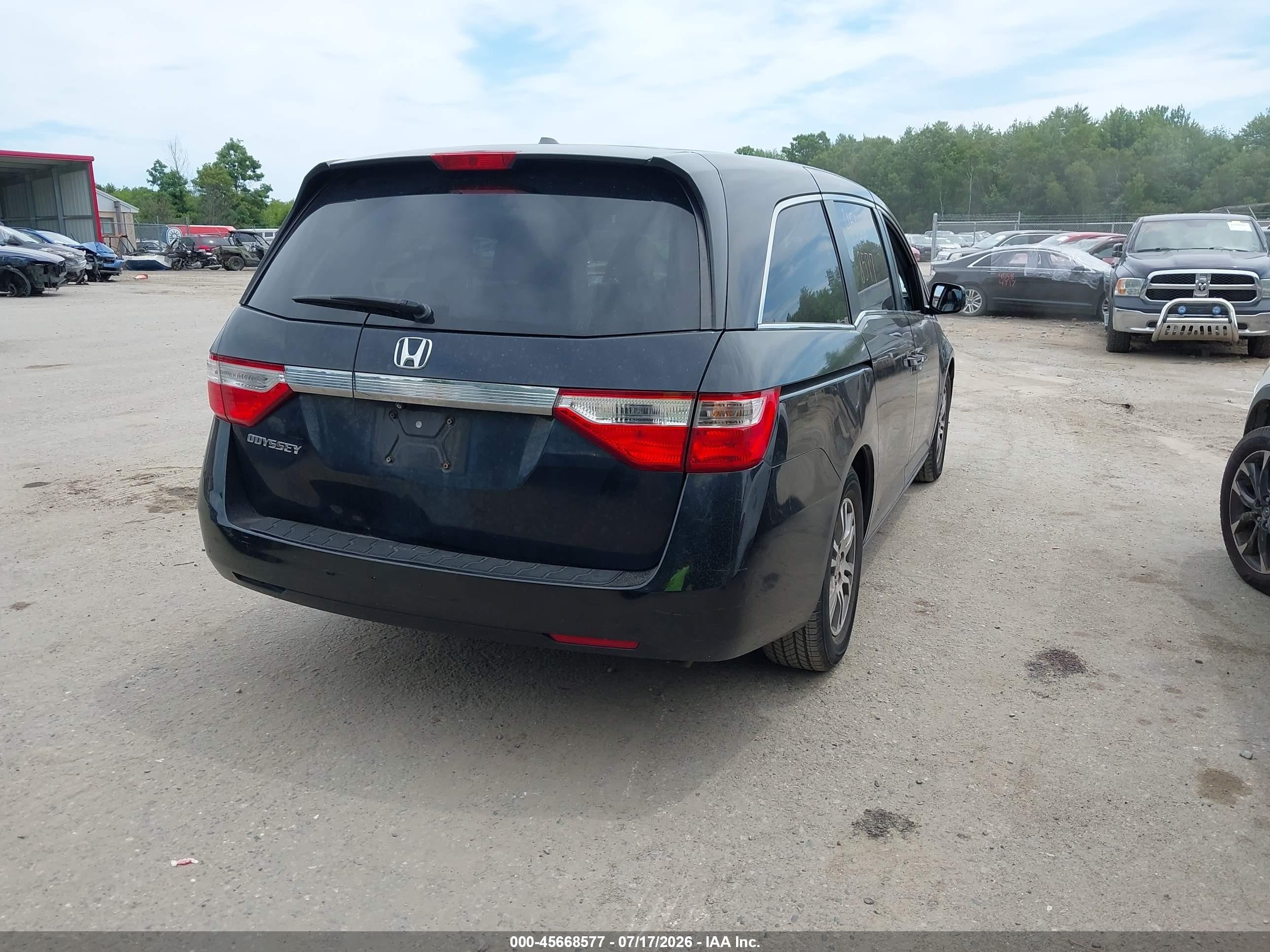 2011 Honda Odyssey Ex-l Black vin: 5FNRL5H60BB097984