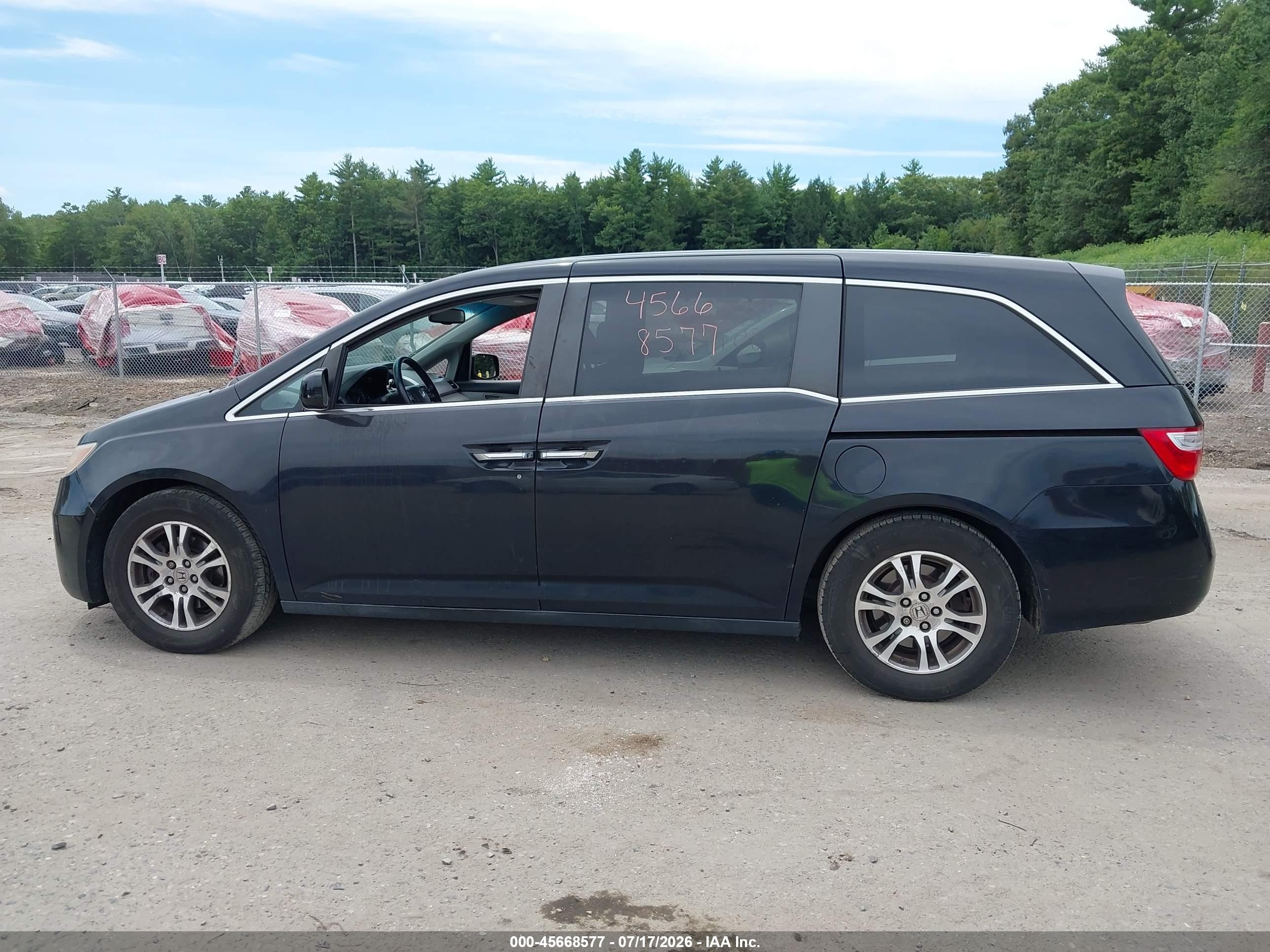 2011 Honda Odyssey Ex-l Black vin: 5FNRL5H60BB097984