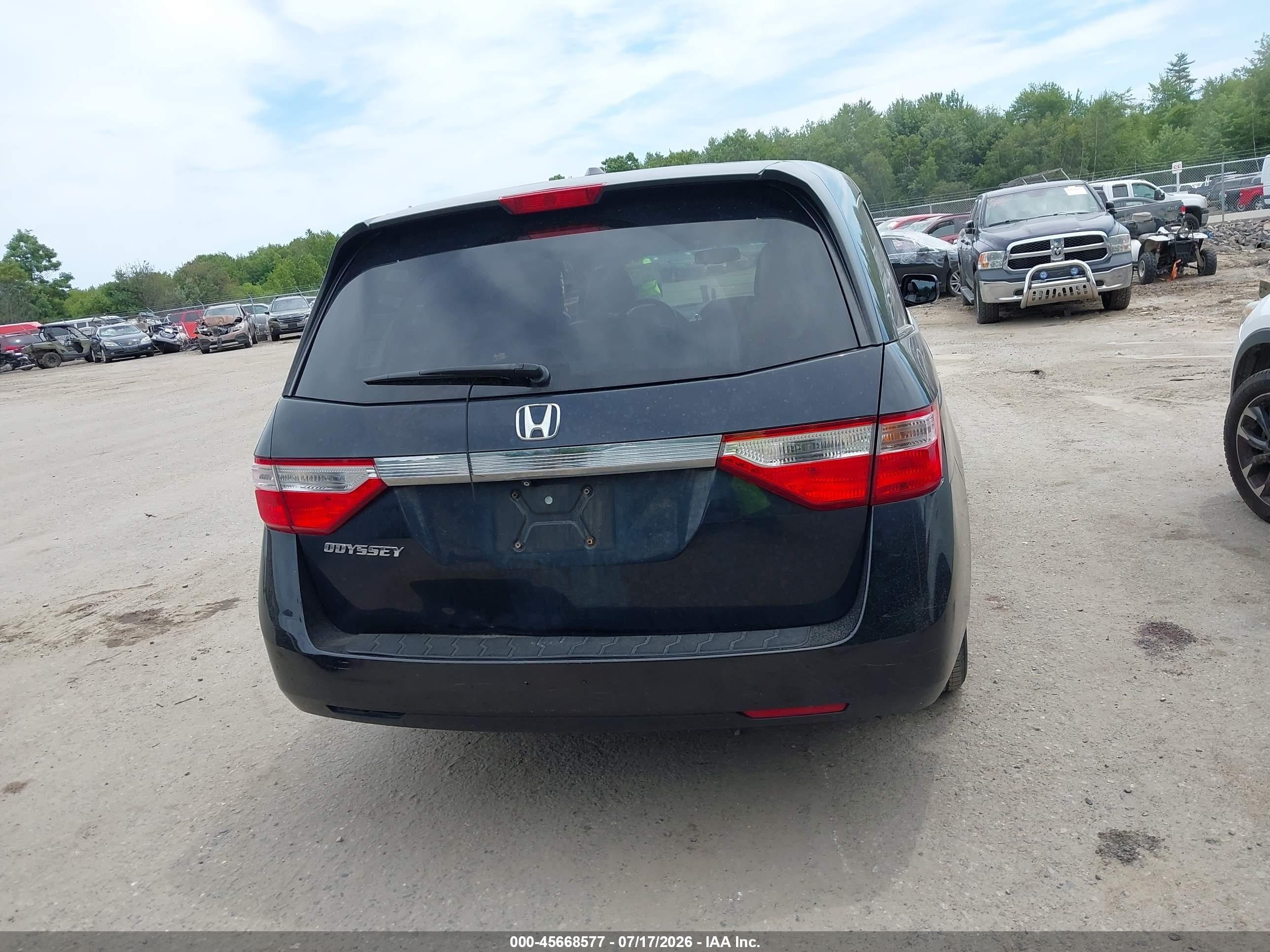 2011 Honda Odyssey Ex-l Black vin: 5FNRL5H60BB097984
