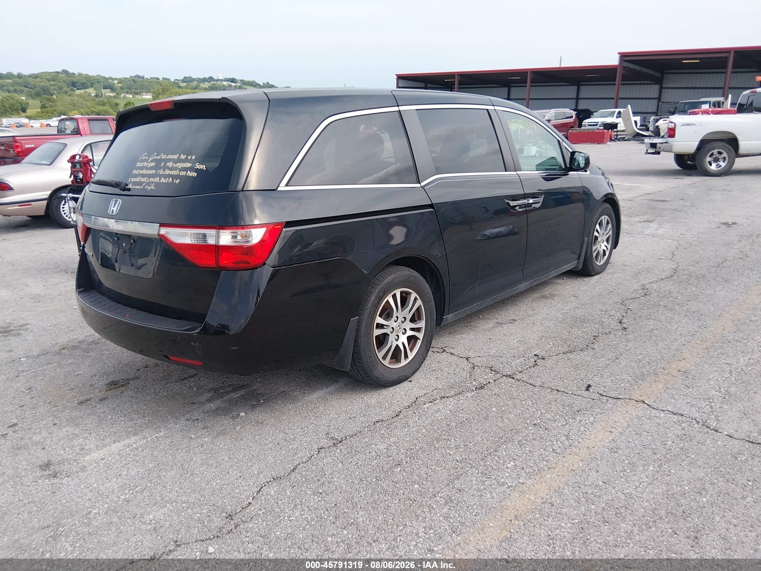 2011 Honda Odyssey Ex-l Black vin: 5FNRL5H60BB099668