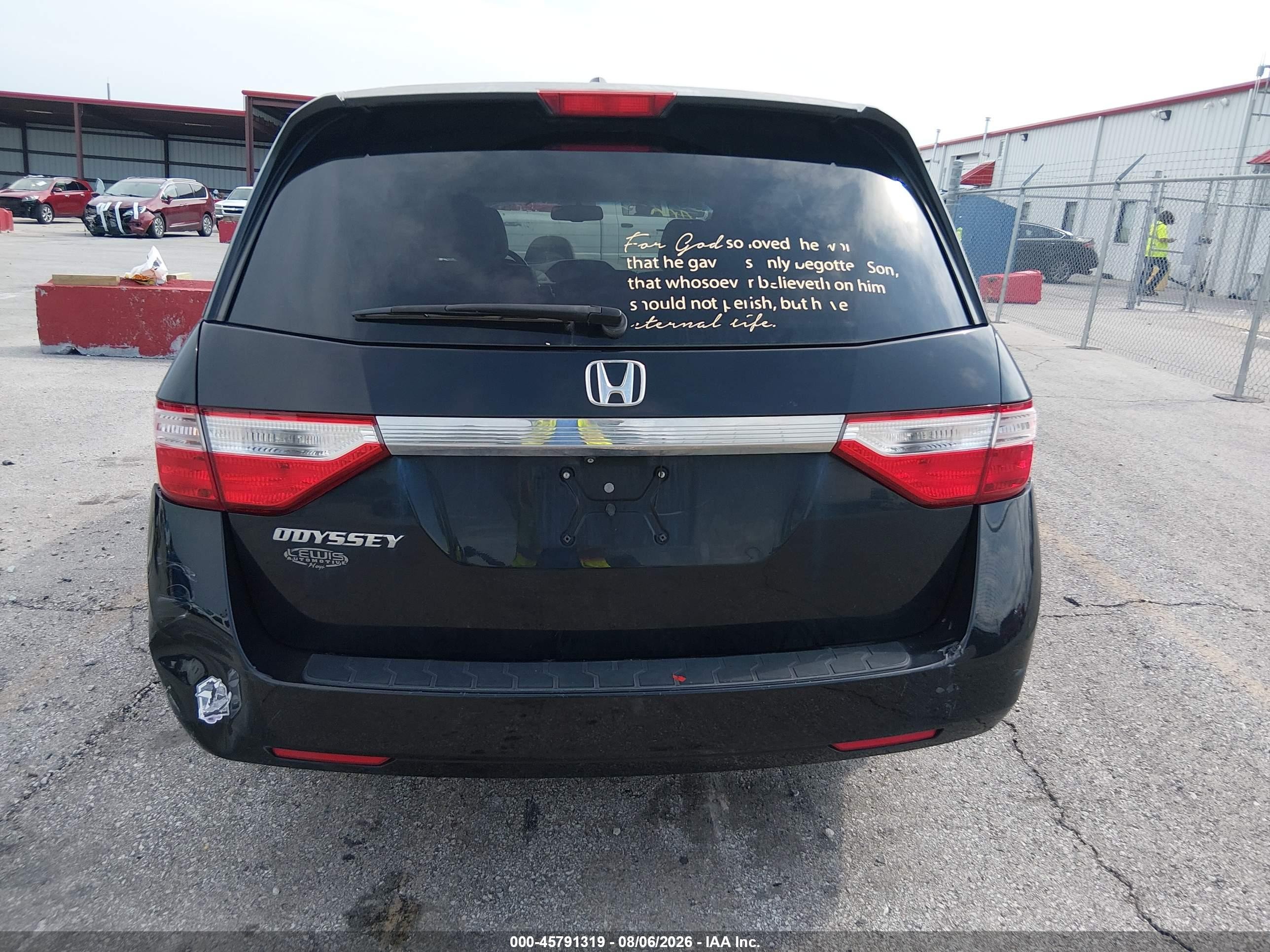 2011 Honda Odyssey Ex-l Black vin: 5FNRL5H60BB099668
