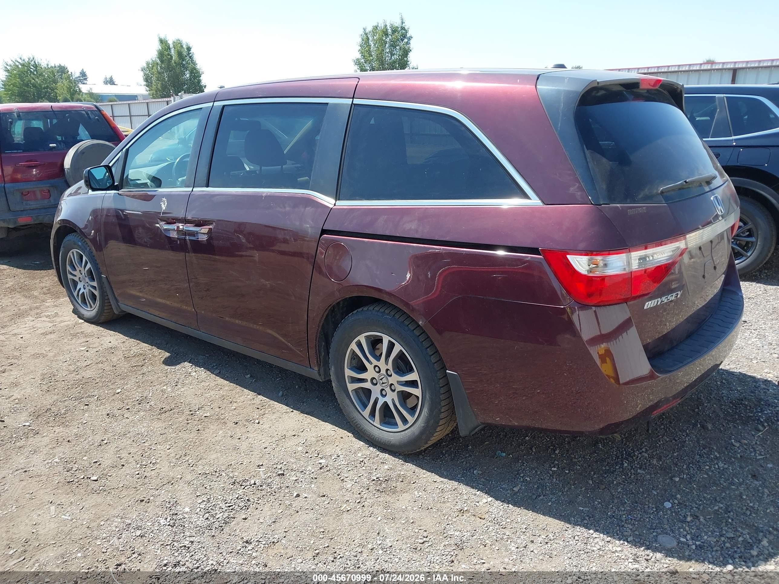 2012 Honda Odyssey Ex-l Purple vin: 5FNRL5H60CB022462