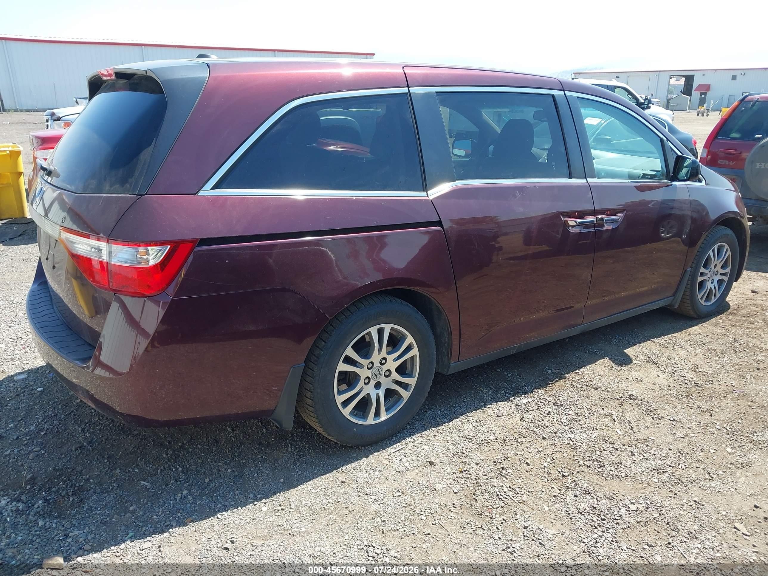 2012 Honda Odyssey Ex-l Purple vin: 5FNRL5H60CB022462