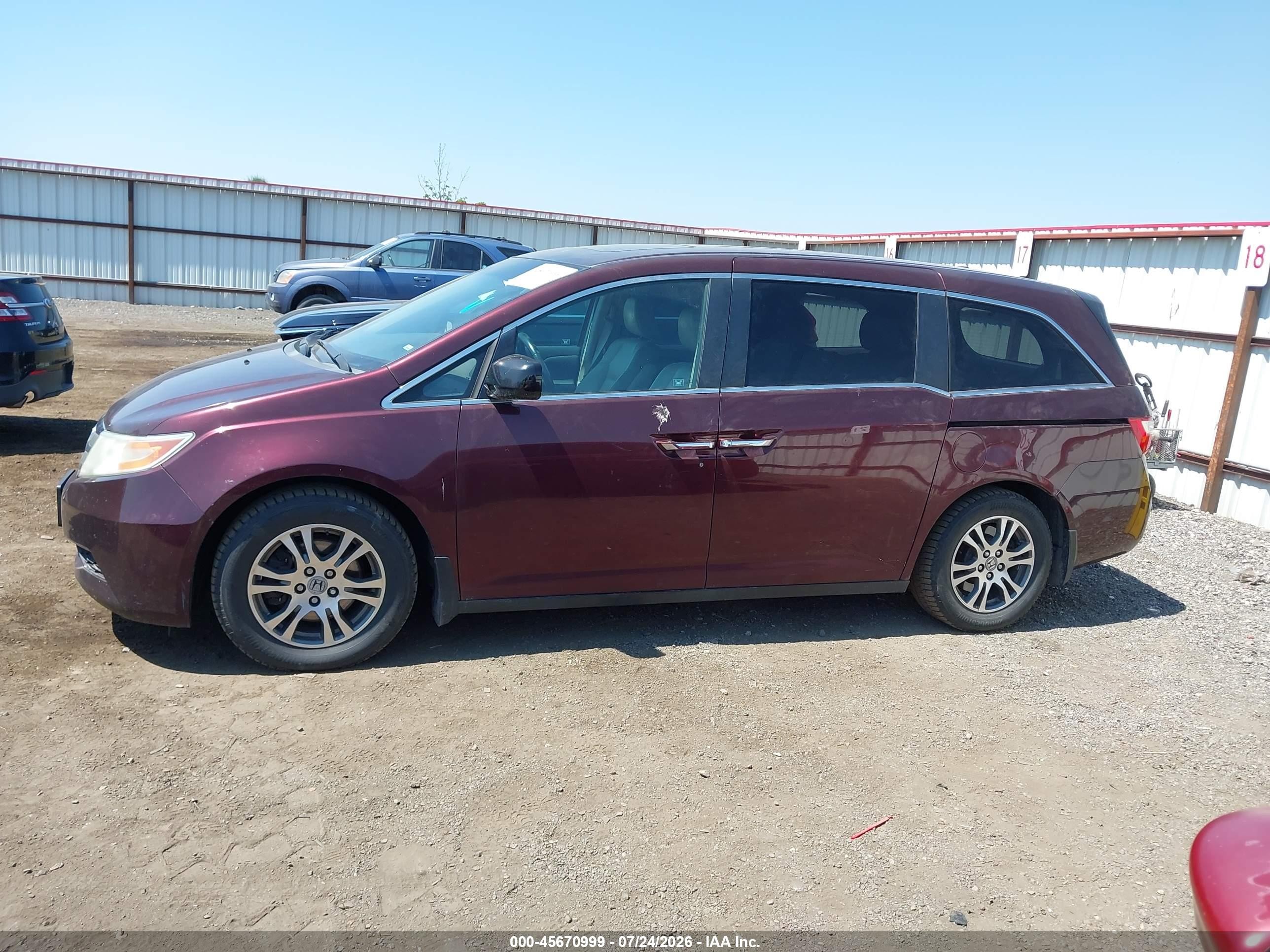2012 Honda Odyssey Ex-l Purple vin: 5FNRL5H60CB022462