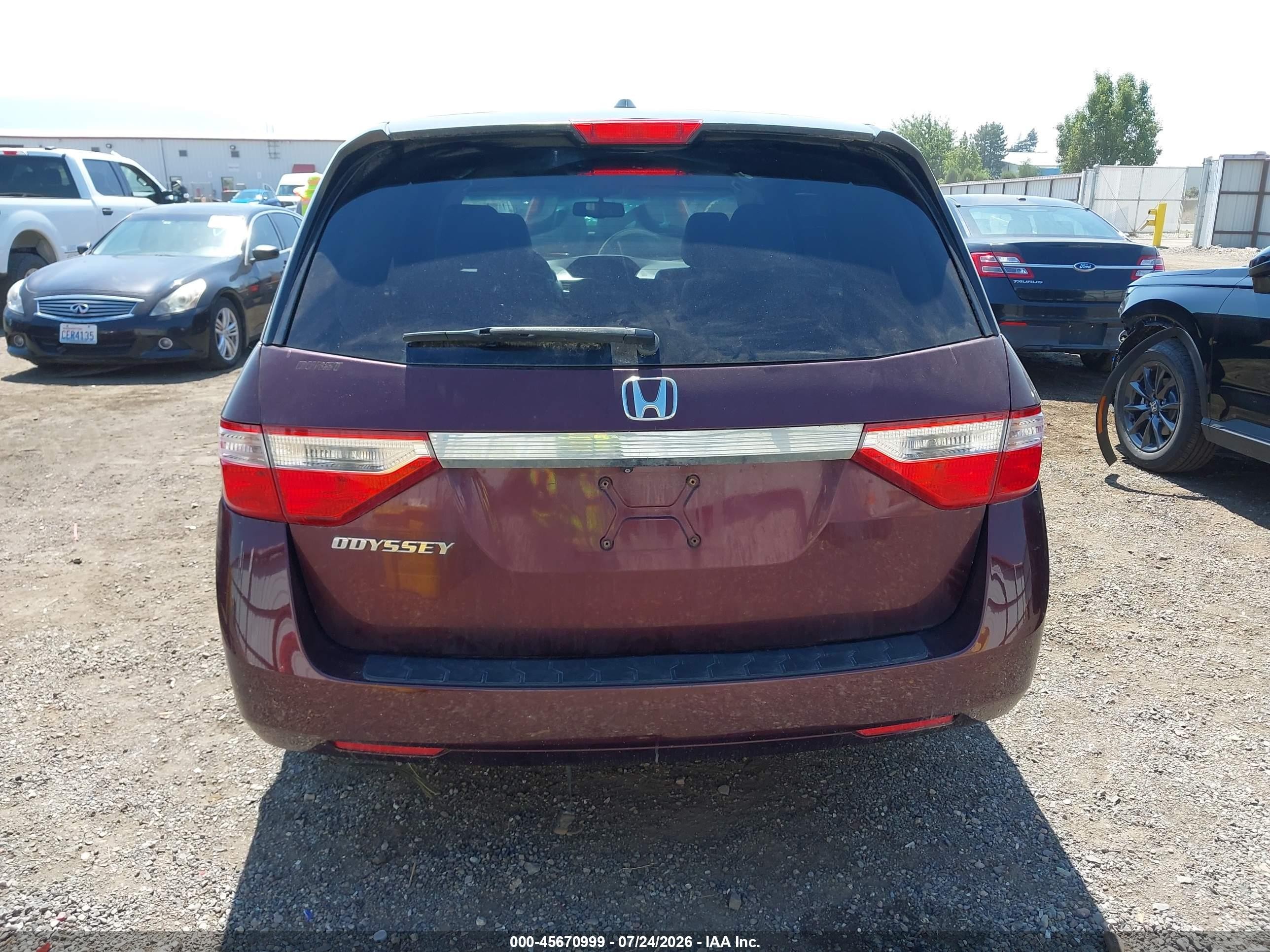 2012 Honda Odyssey Ex-l Purple vin: 5FNRL5H60CB022462