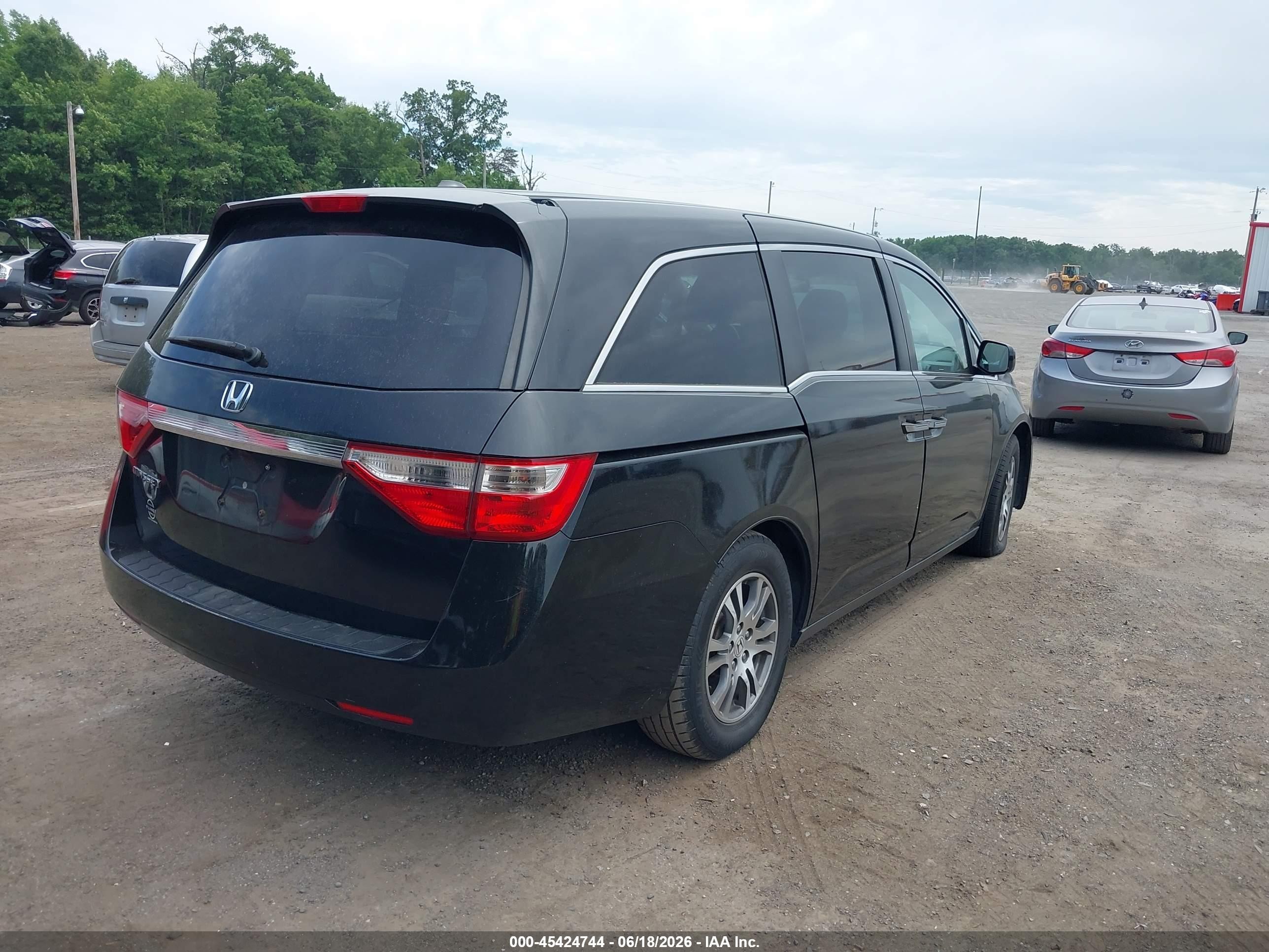 2012 Honda Odyssey Ex-l Black vin: 5FNRL5H60CB023076