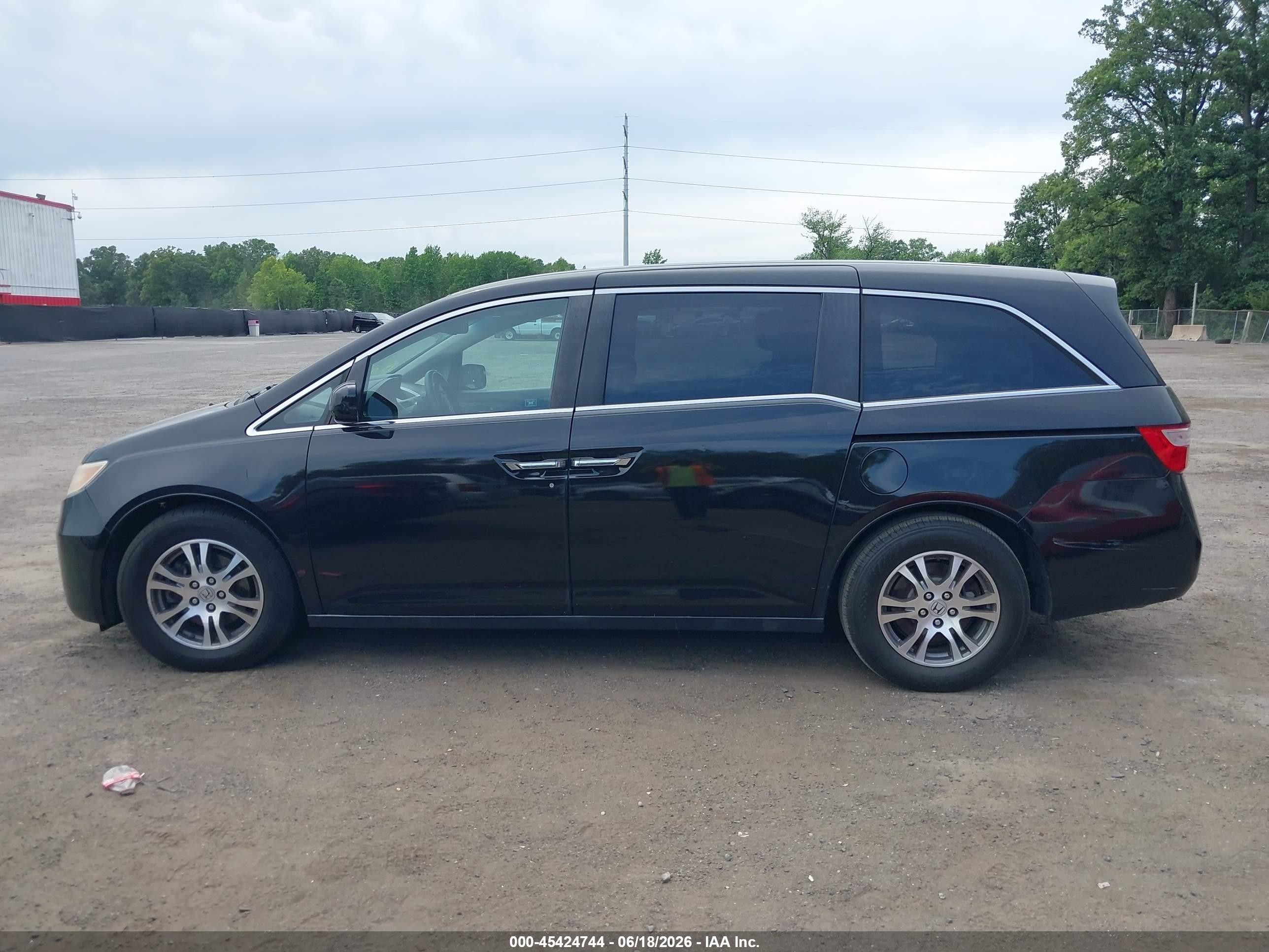2012 Honda Odyssey Ex-l Black vin: 5FNRL5H60CB023076