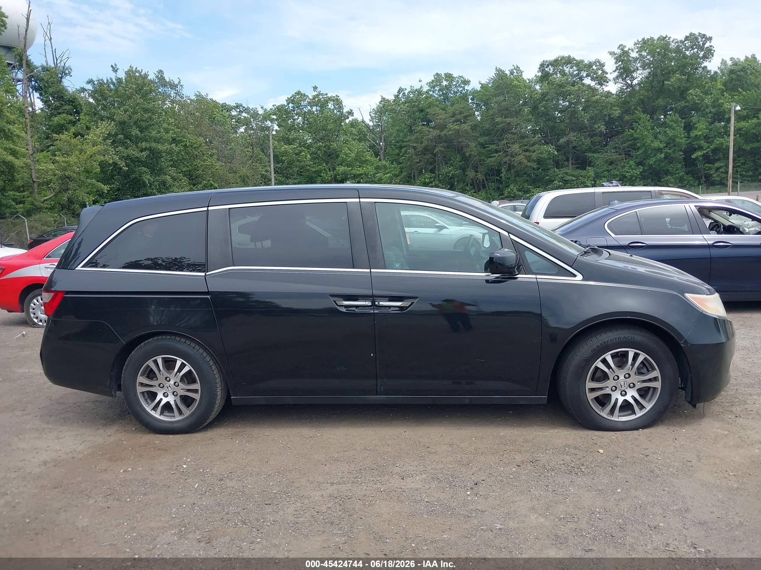 2012 Honda Odyssey Ex-l Black vin: 5FNRL5H60CB023076