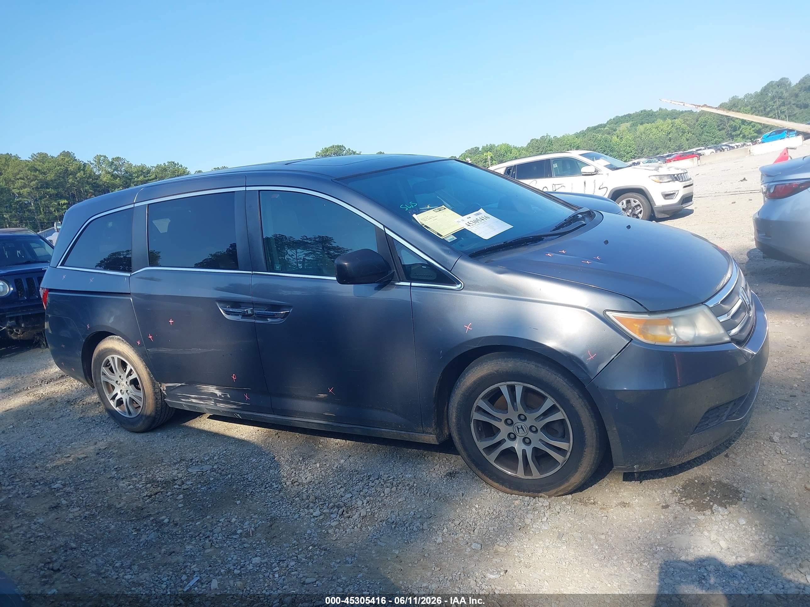 2012 Honda Odyssey Ex-l Серый vin: 5FNRL5H60CB028438