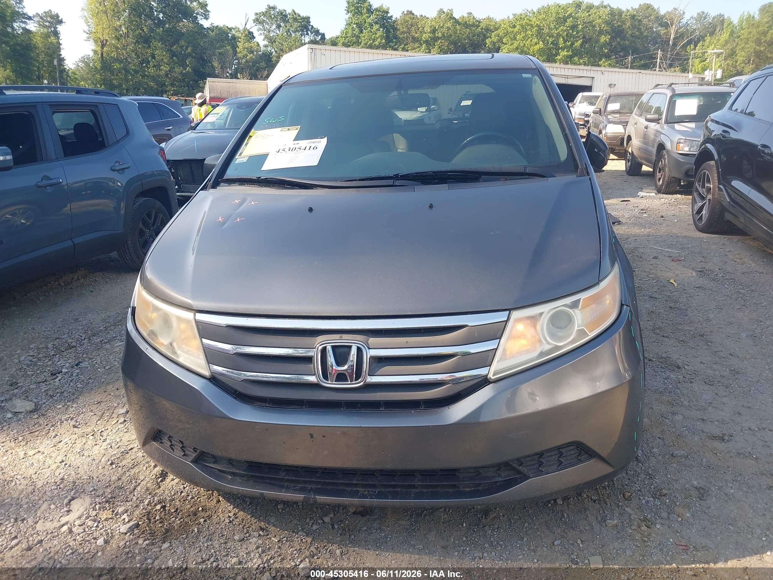 2012 Honda Odyssey Ex-l Серый vin: 5FNRL5H60CB028438