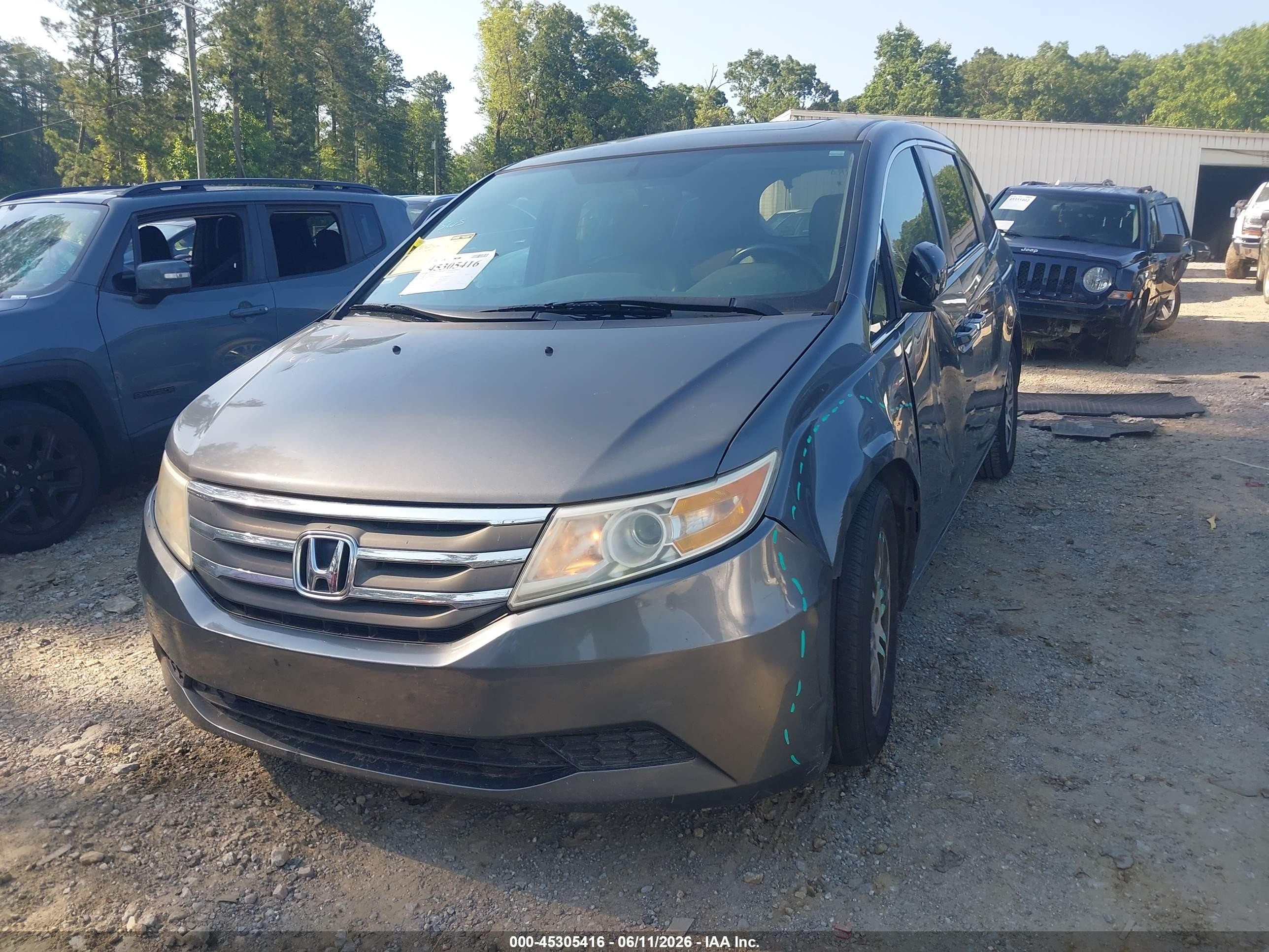 2012 Honda Odyssey Ex-l Серый vin: 5FNRL5H60CB028438