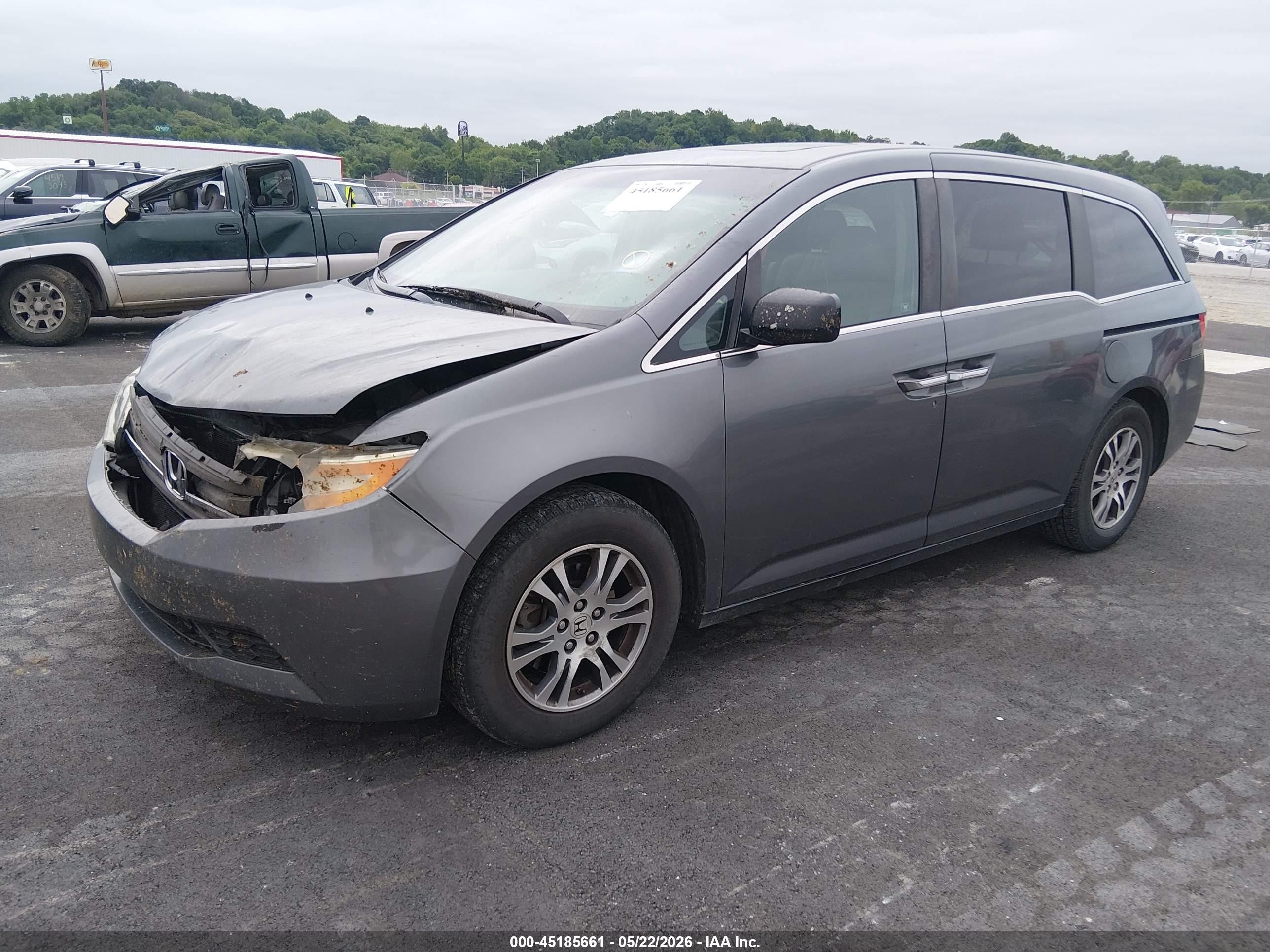 2012 Honda Odyssey Ex-l Gray vin: 5FNRL5H60CB050195