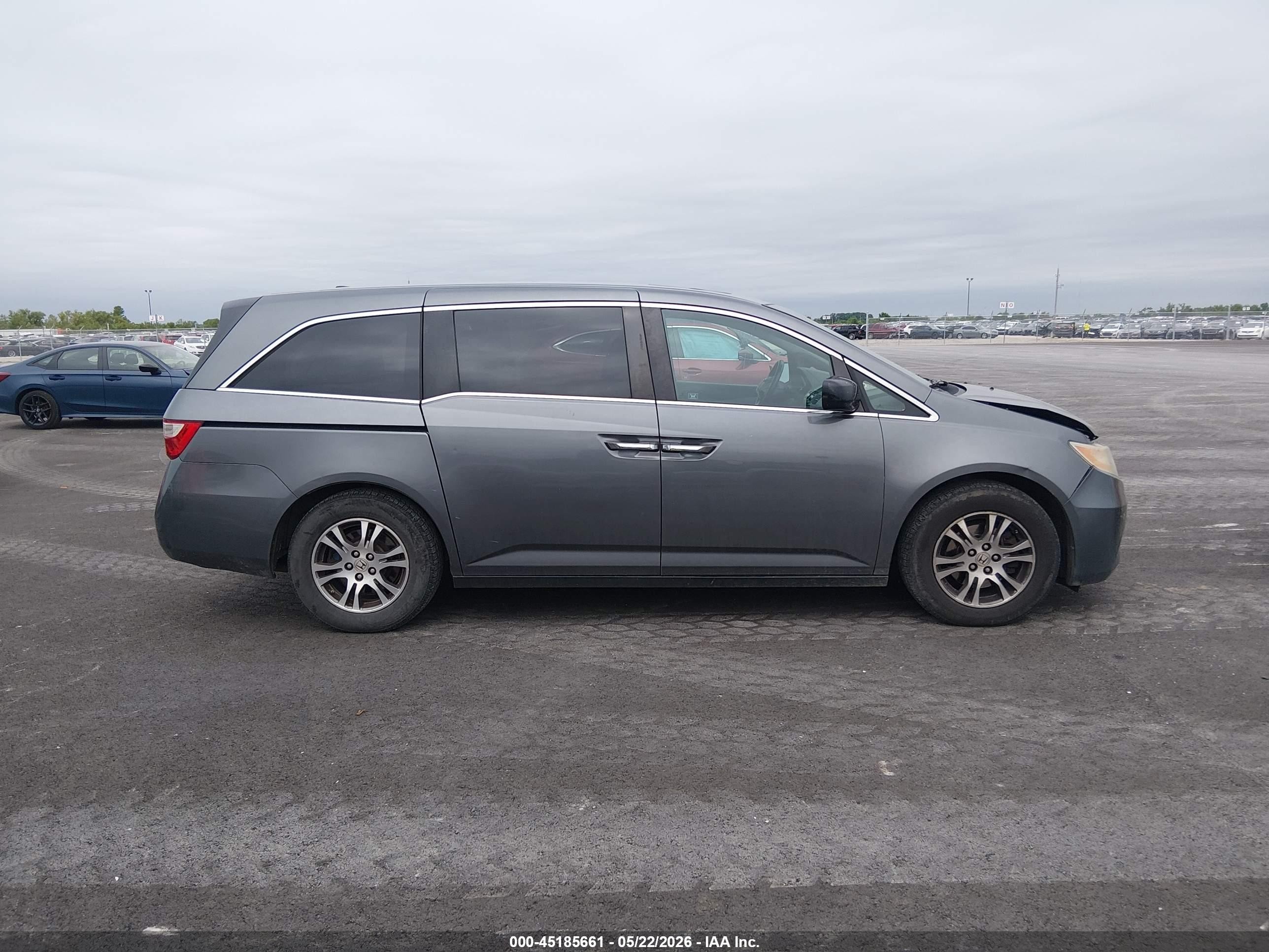2012 Honda Odyssey Ex-l Gray vin: 5FNRL5H60CB050195