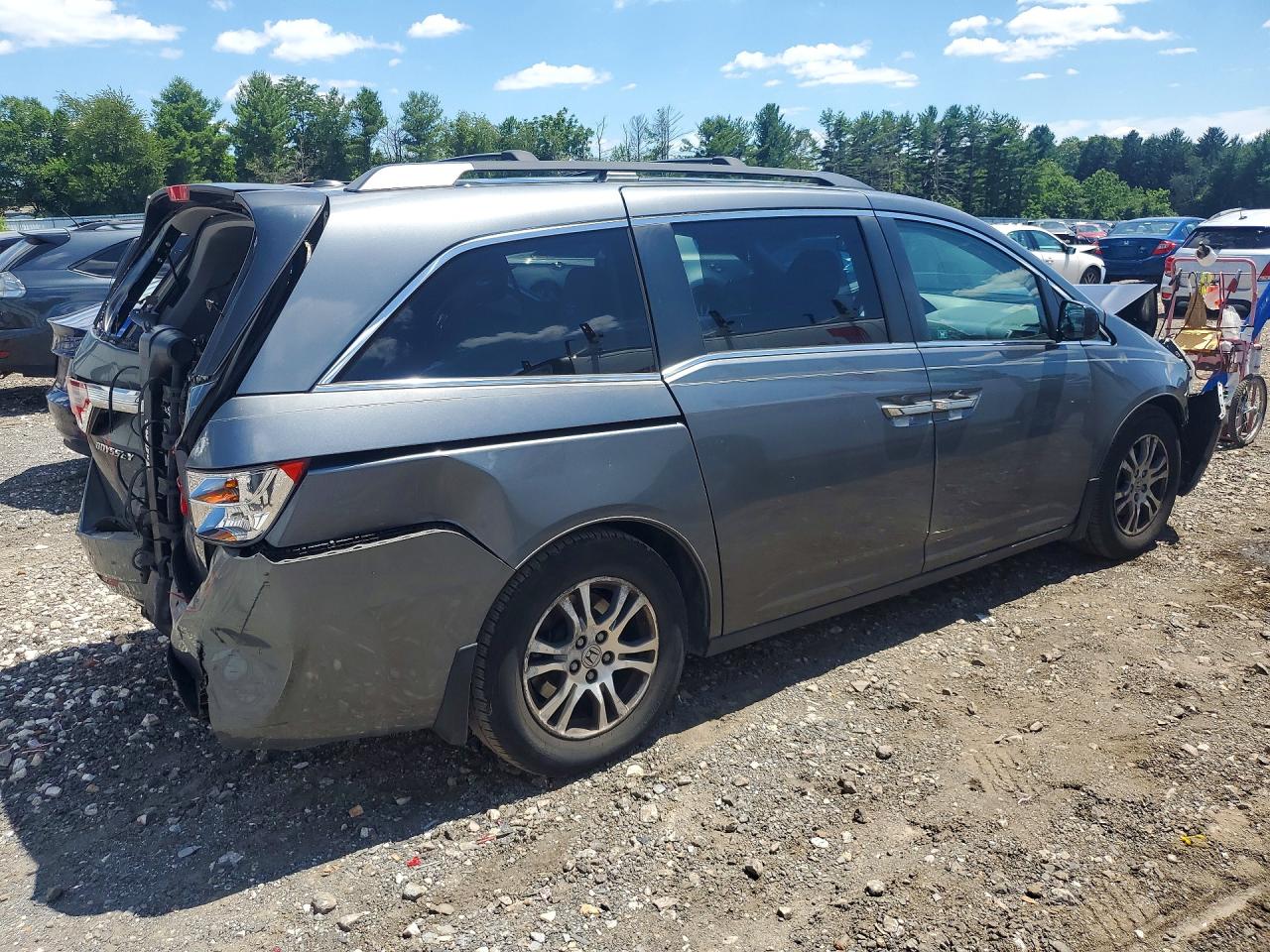 2012 Honda Odyssey Exl Gray vin: 5FNRL5H60CB051119