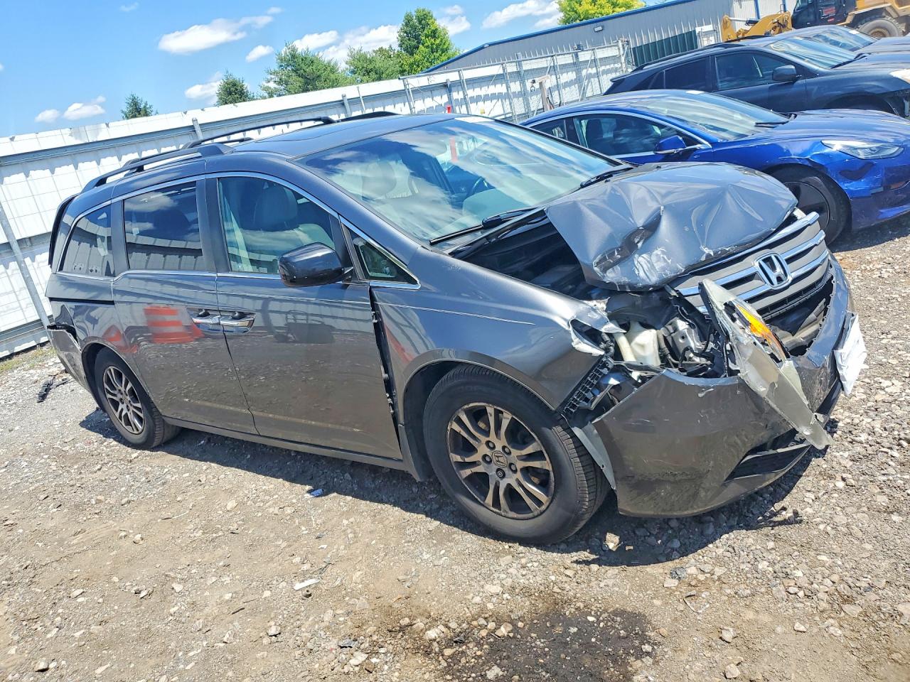 2012 Honda Odyssey Exl Gray vin: 5FNRL5H60CB051119