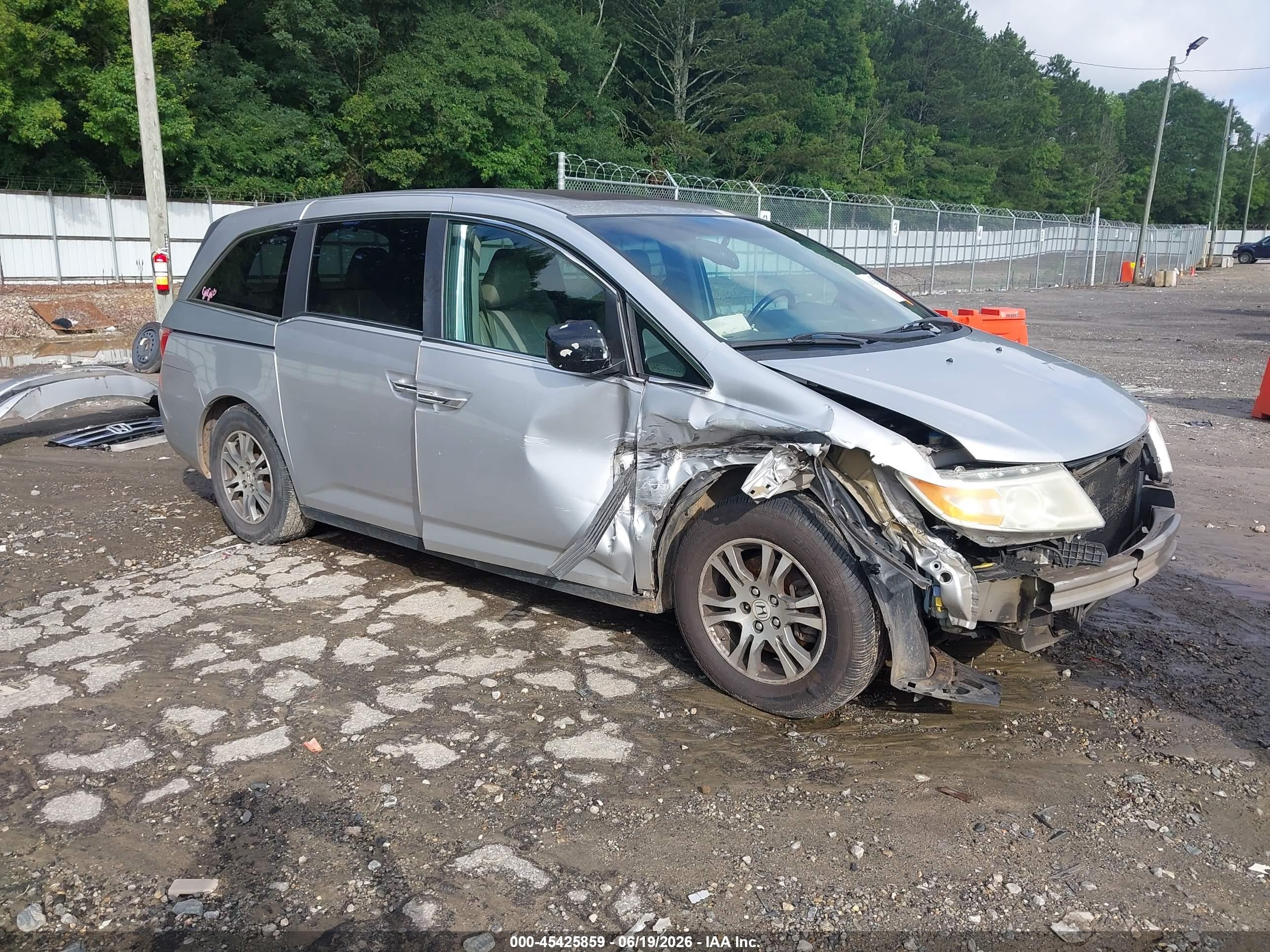 2012 Honda Odyssey Ex-l Silver vin: 5FNRL5H60CB063786