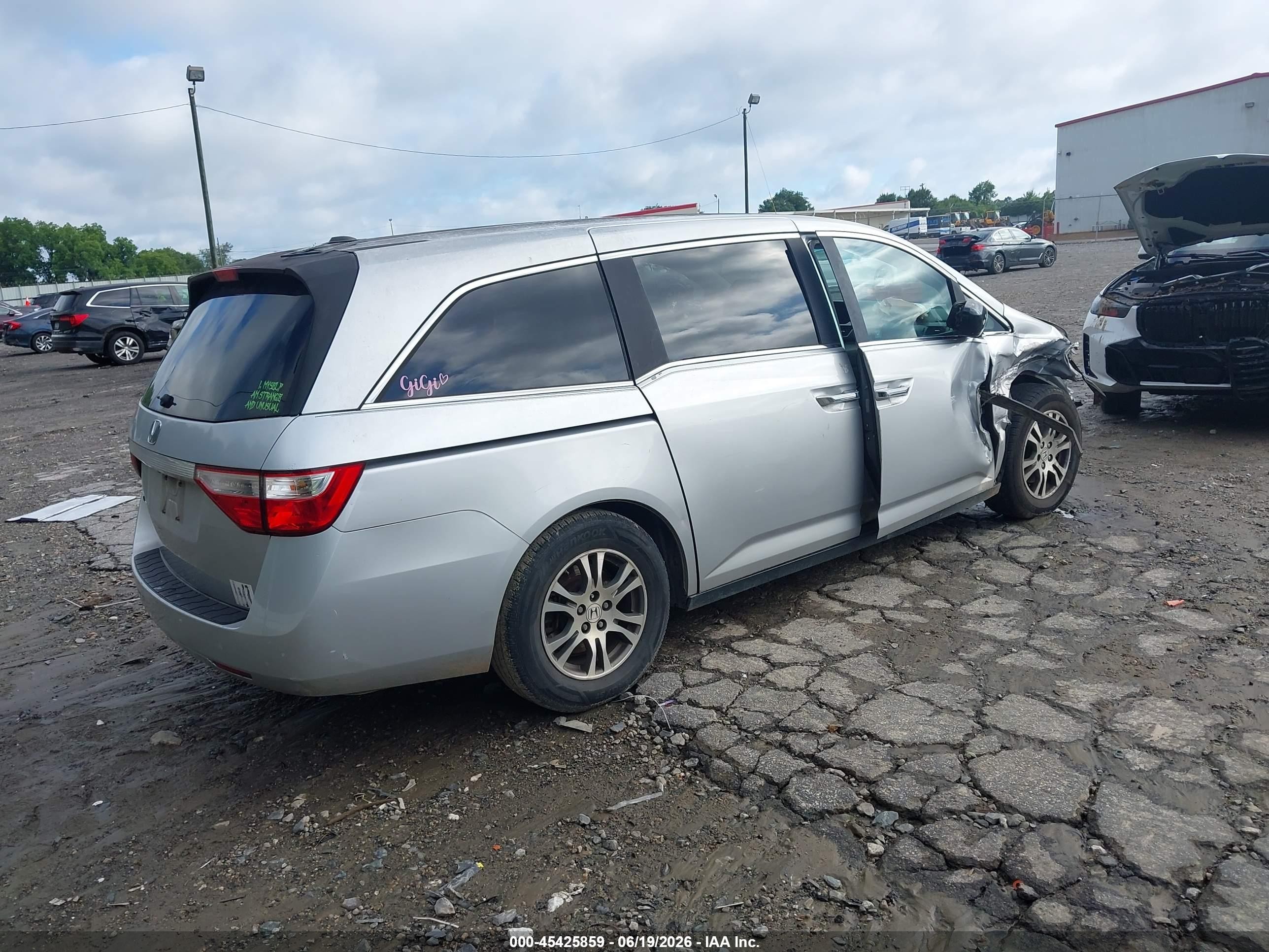 2012 Honda Odyssey Ex-l Серебряный vin: 5FNRL5H60CB063786