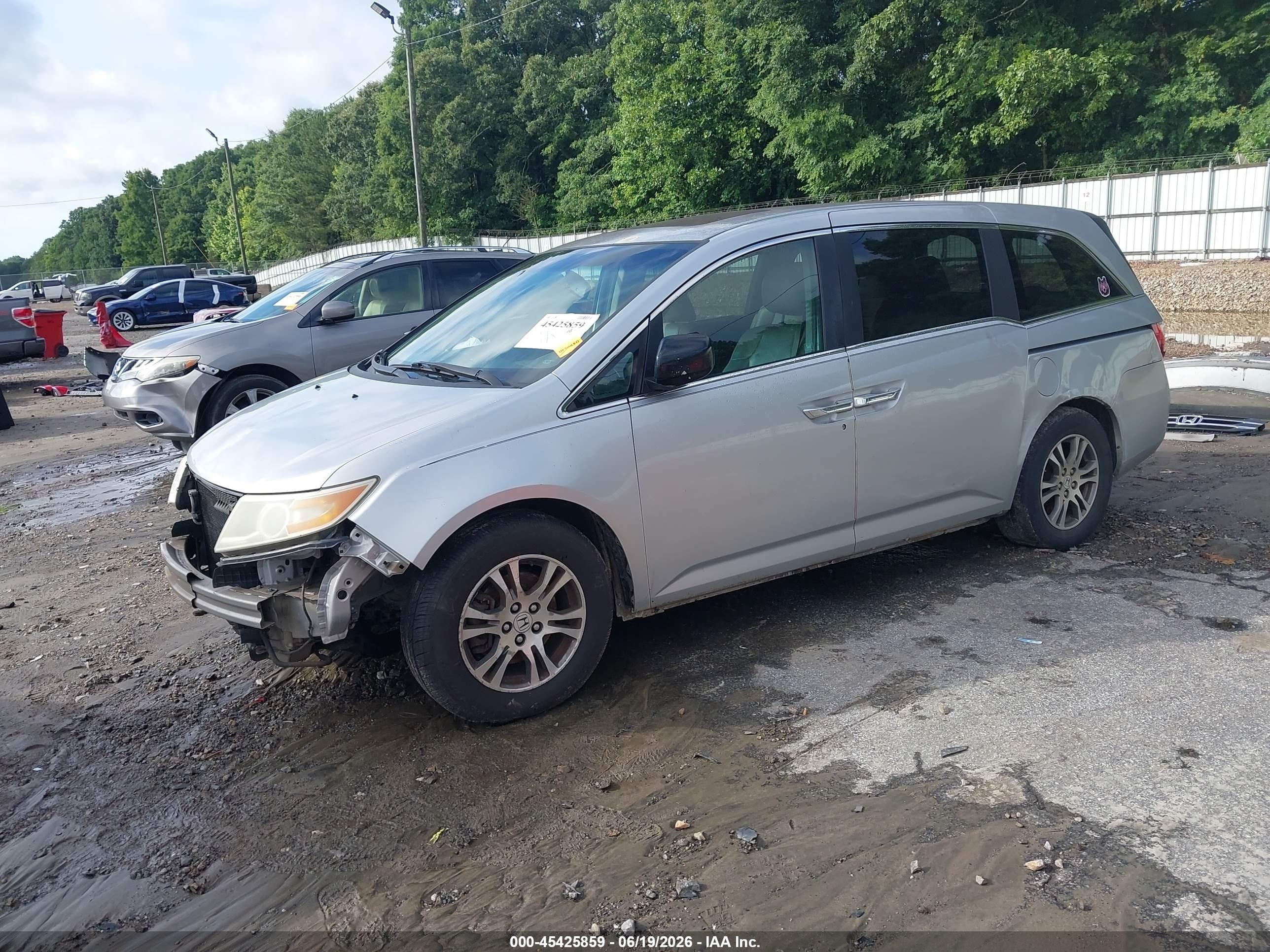 2012 Honda Odyssey Ex-l Серебряный vin: 5FNRL5H60CB063786