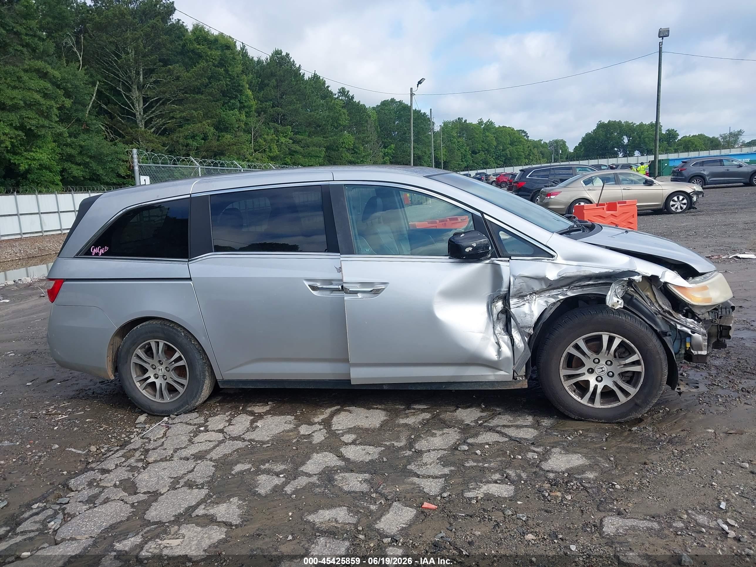 2012 Honda Odyssey Ex-l Серебряный vin: 5FNRL5H60CB063786