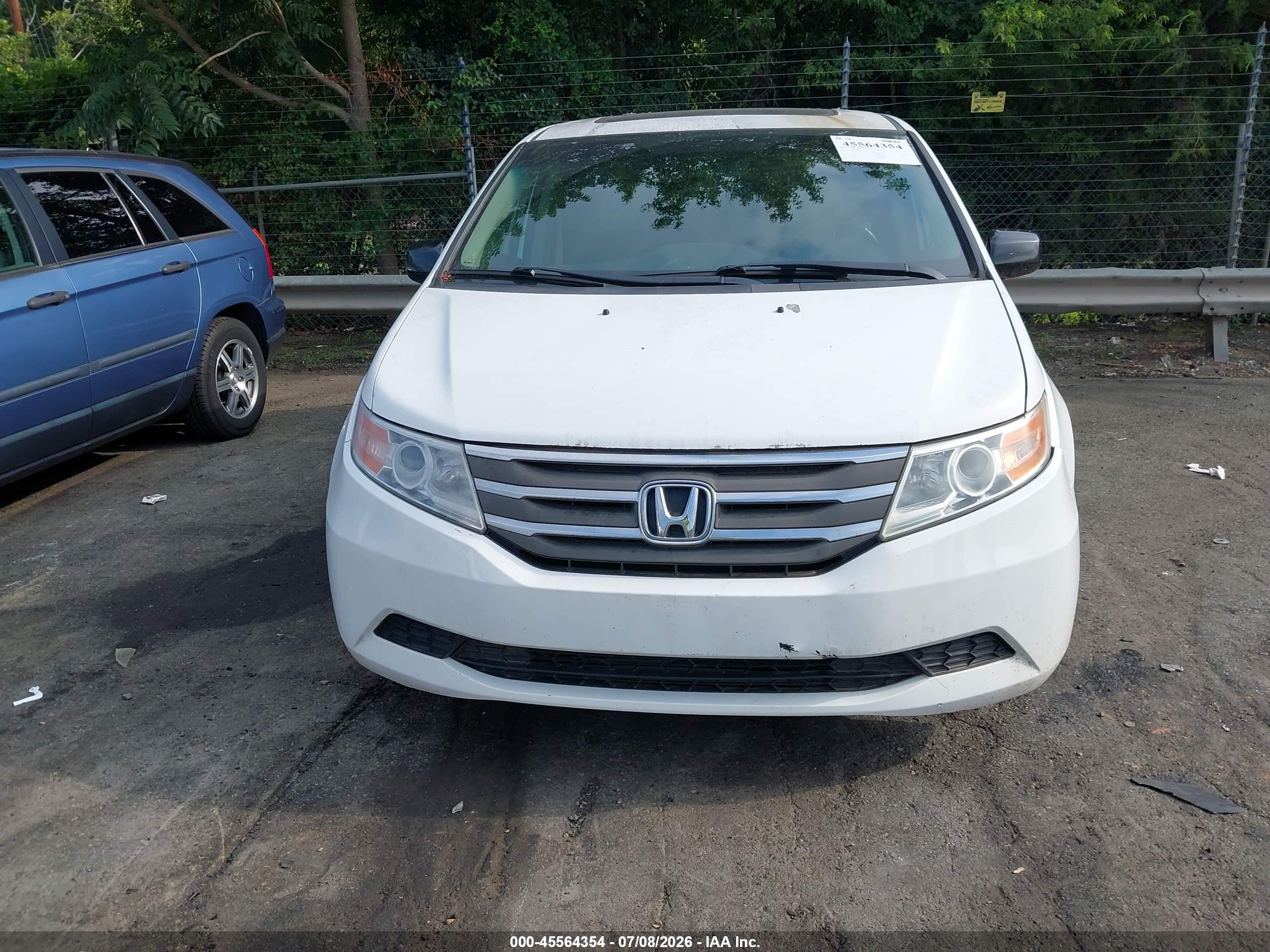 2012 Honda Odyssey Ex-l White vin: 5FNRL5H60CB074805