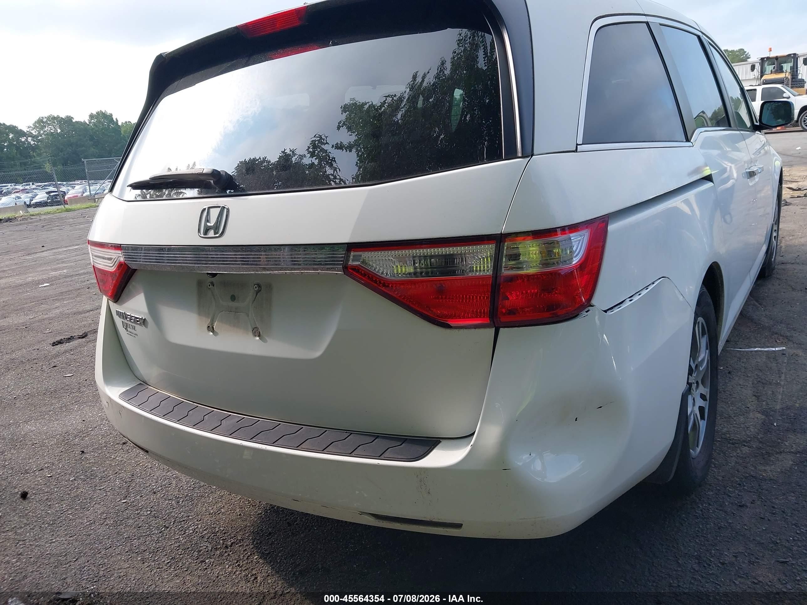 2012 Honda Odyssey Ex-l White vin: 5FNRL5H60CB074805