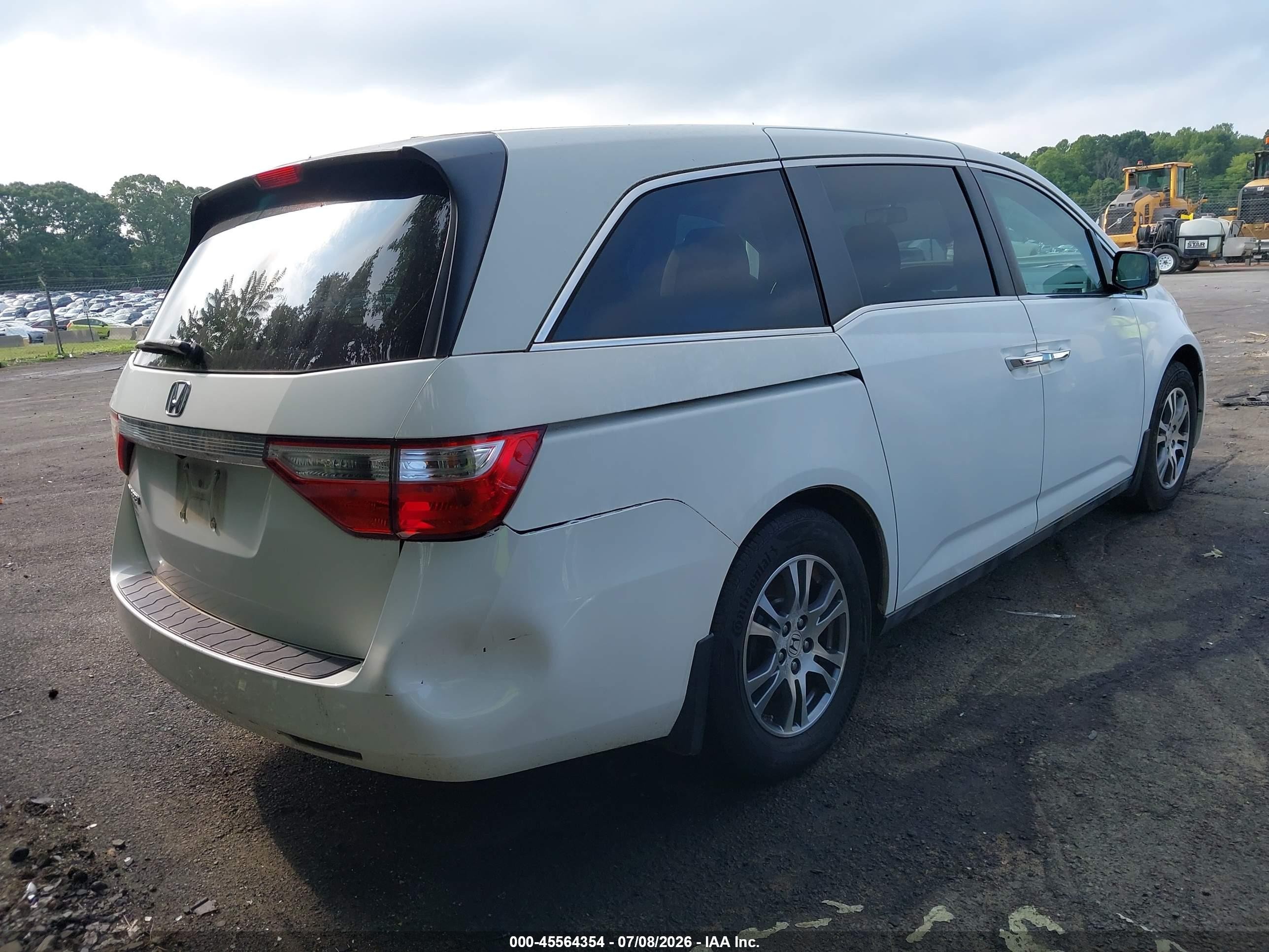 2012 Honda Odyssey Ex-l White vin: 5FNRL5H60CB074805