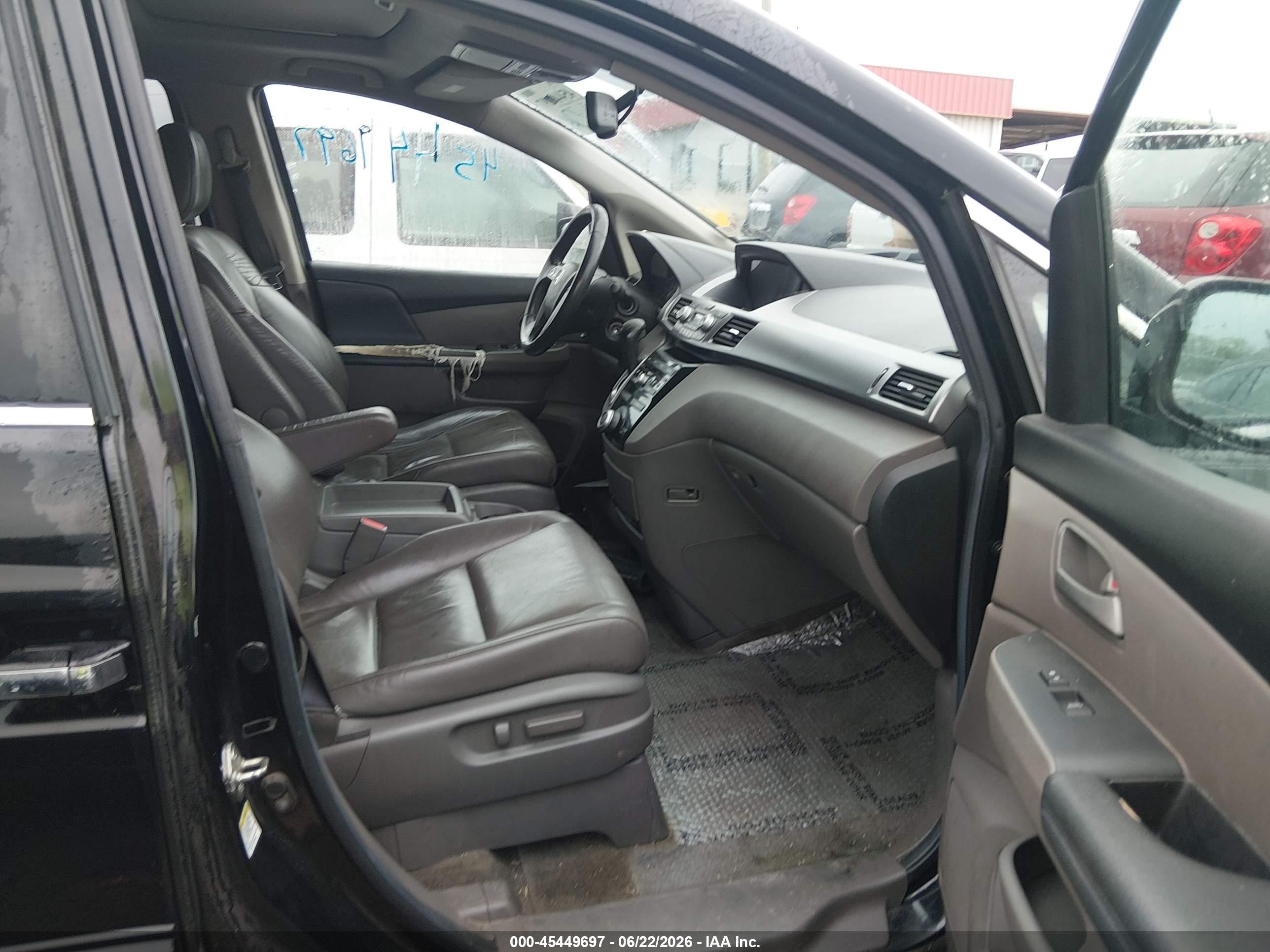 2012 Honda Odyssey Ex-l Черный vin: 5FNRL5H60CB075842