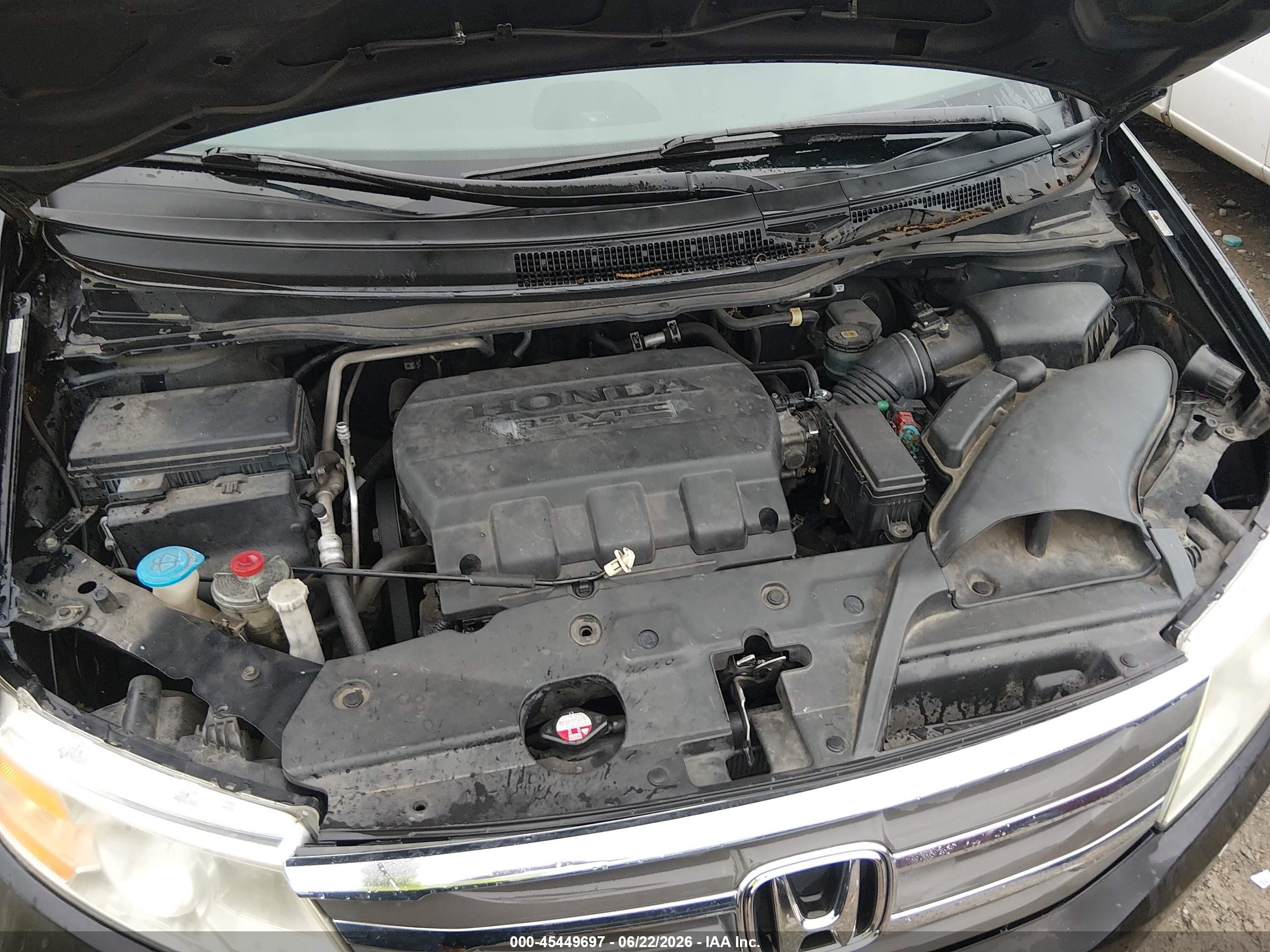 2012 Honda Odyssey Ex-l Черный vin: 5FNRL5H60CB075842