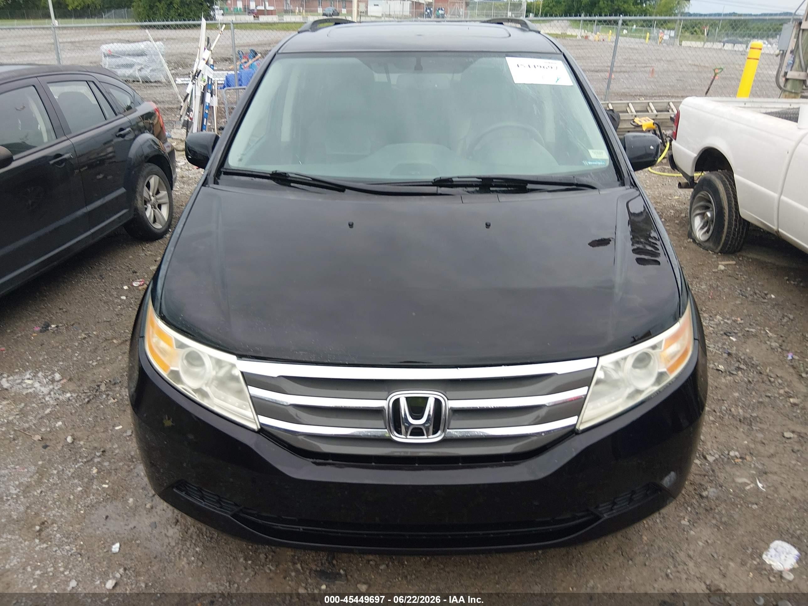 2012 Honda Odyssey Ex-l Черный vin: 5FNRL5H60CB075842