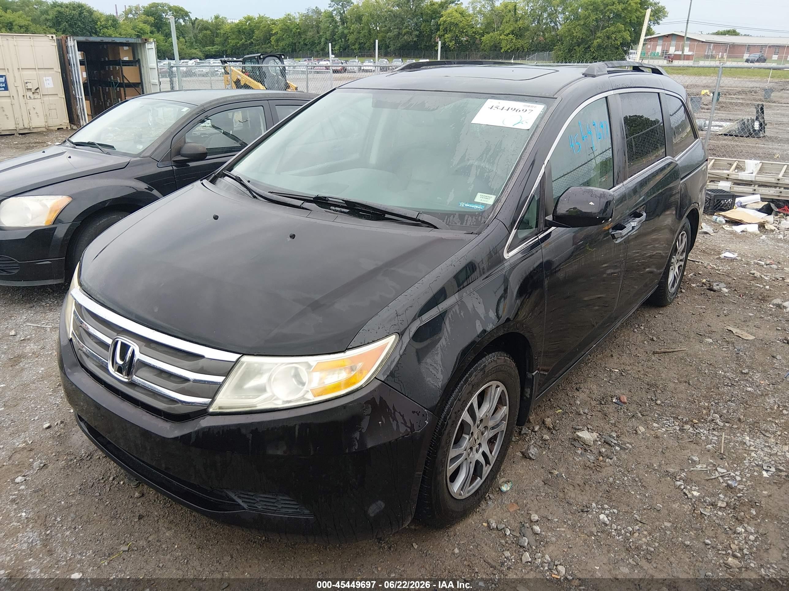 2012 Honda Odyssey Ex-l Черный vin: 5FNRL5H60CB075842