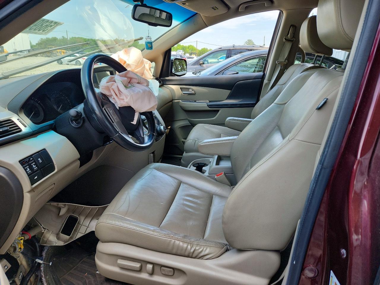 2012 Honda Odyssey Exl Burgundy vin: 5FNRL5H60CB083052