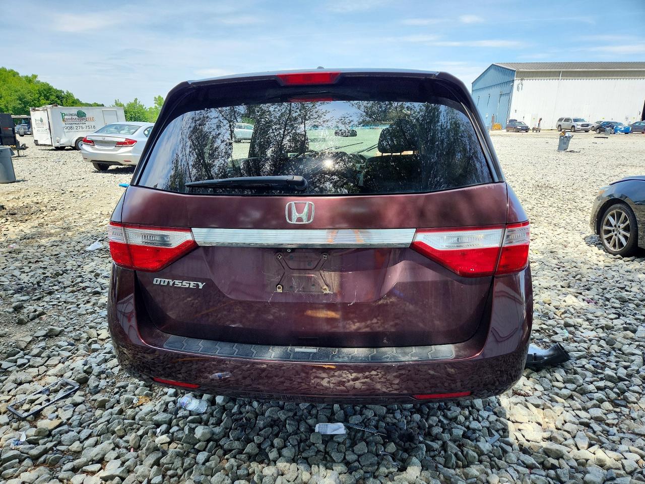 2012 Honda Odyssey Exl Burgundy vin: 5FNRL5H60CB083052