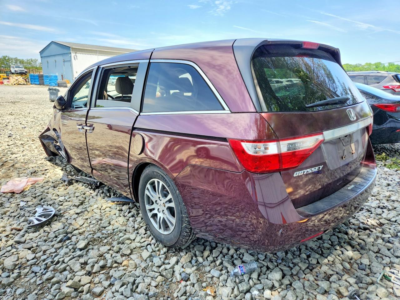 2012 Honda Odyssey Exl Burgundy vin: 5FNRL5H60CB083052