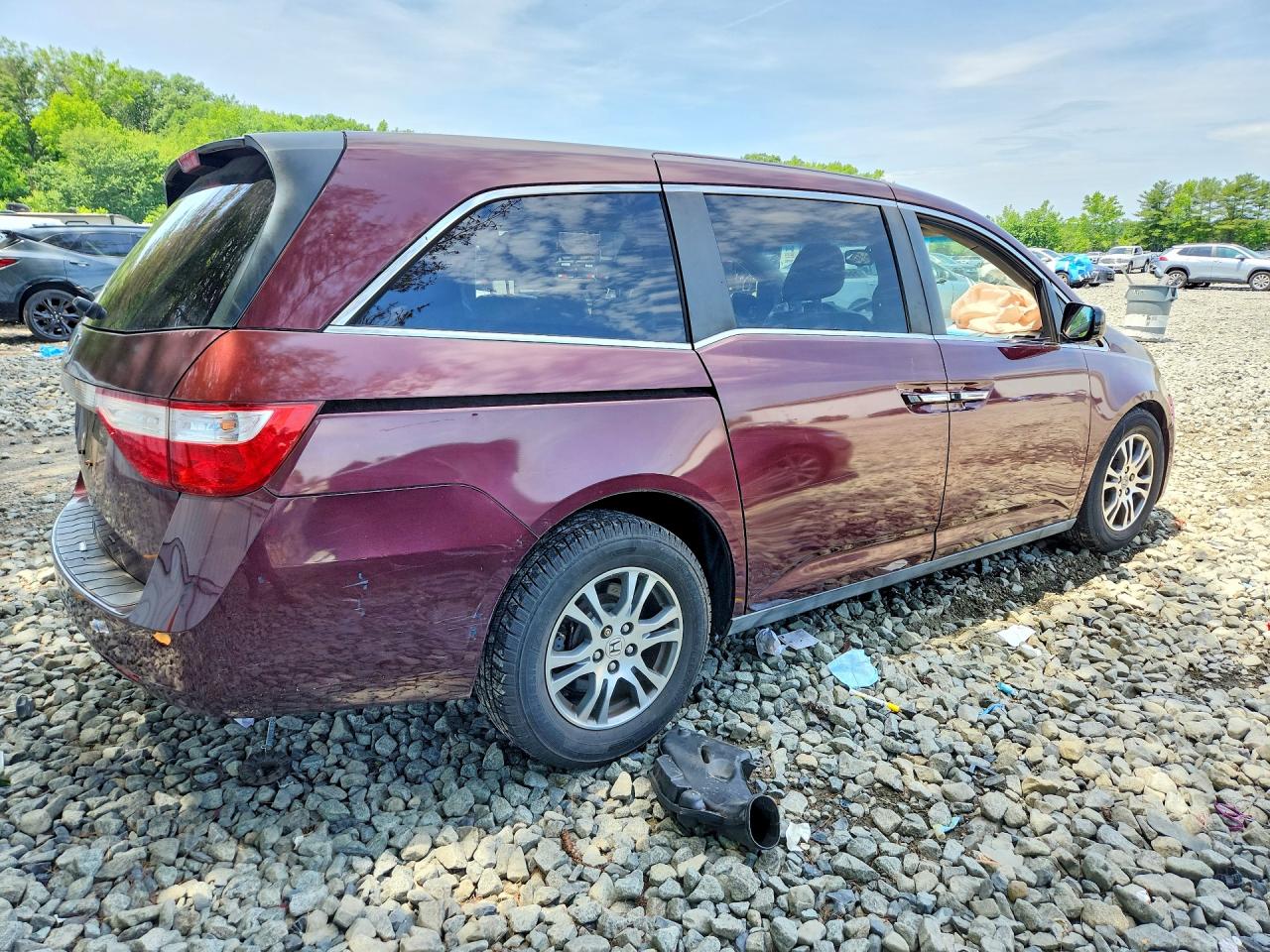 2012 Honda Odyssey Exl Burgundy vin: 5FNRL5H60CB083052