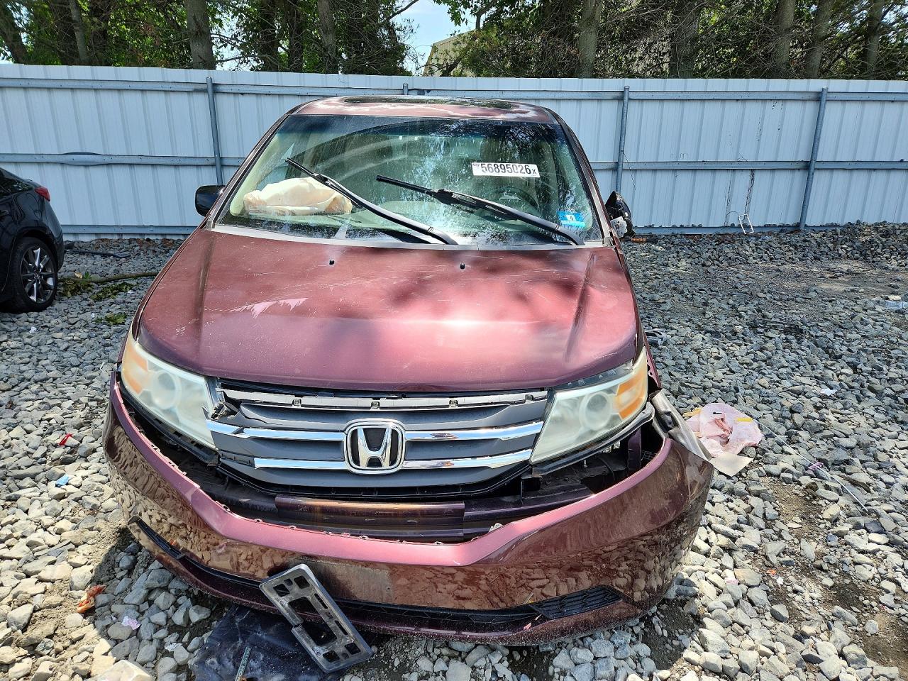 2012 Honda Odyssey Exl Burgundy vin: 5FNRL5H60CB083052
