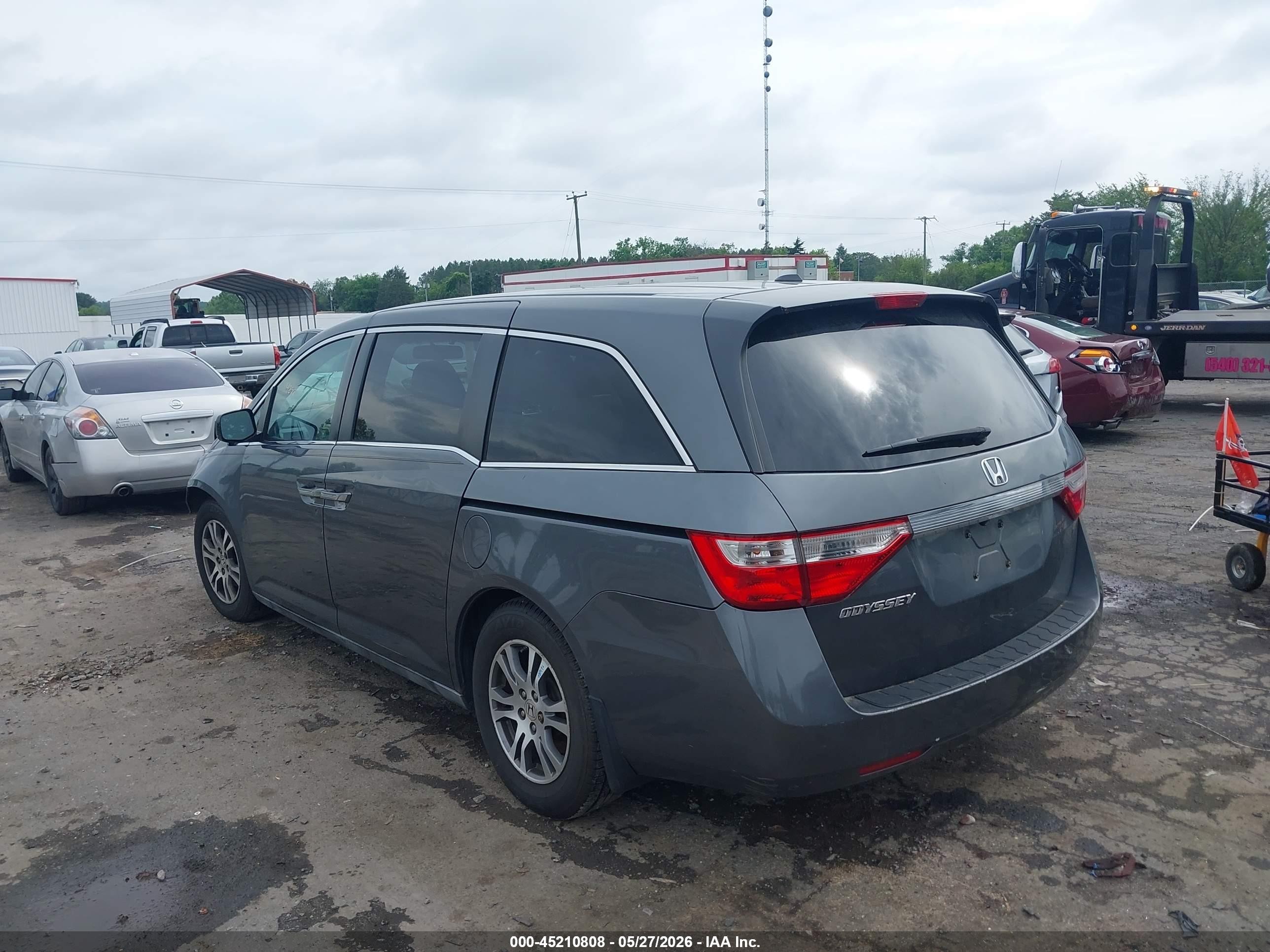 2012 Honda Odyssey Ex-l Gray vin: 5FNRL5H60CB084234
