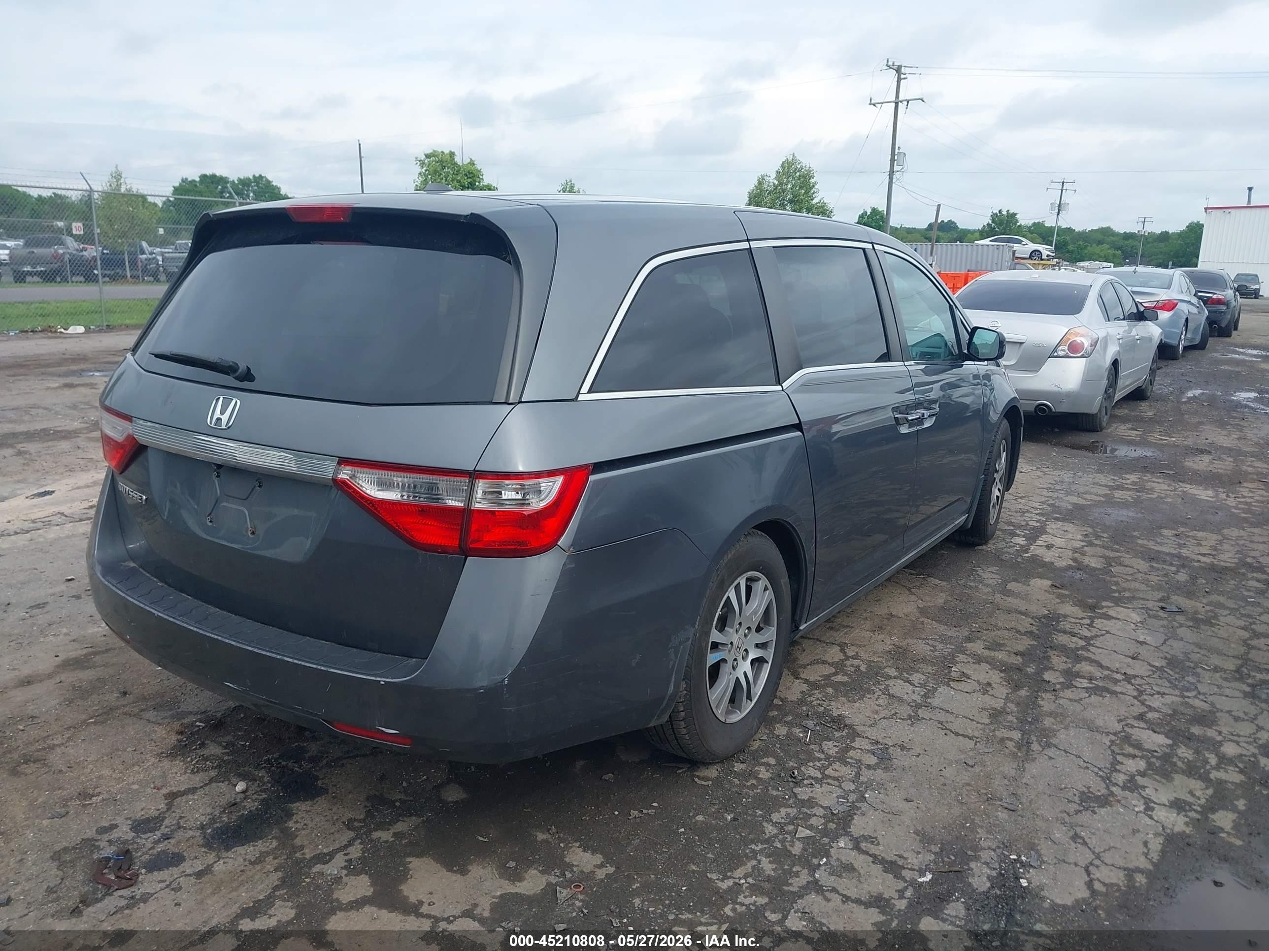 2012 Honda Odyssey Ex-l Gray vin: 5FNRL5H60CB084234