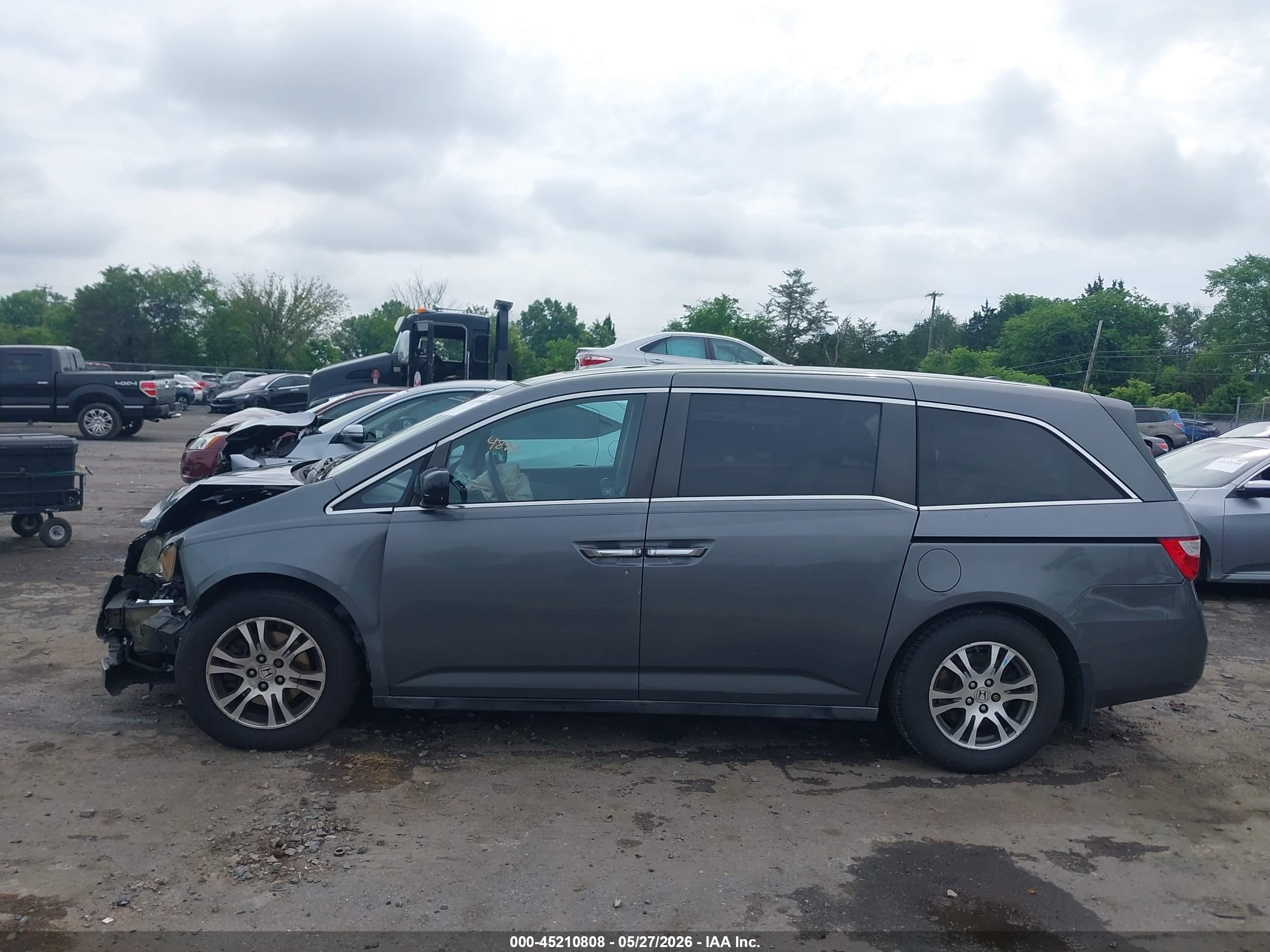 2012 Honda Odyssey Ex-l Gray vin: 5FNRL5H60CB084234