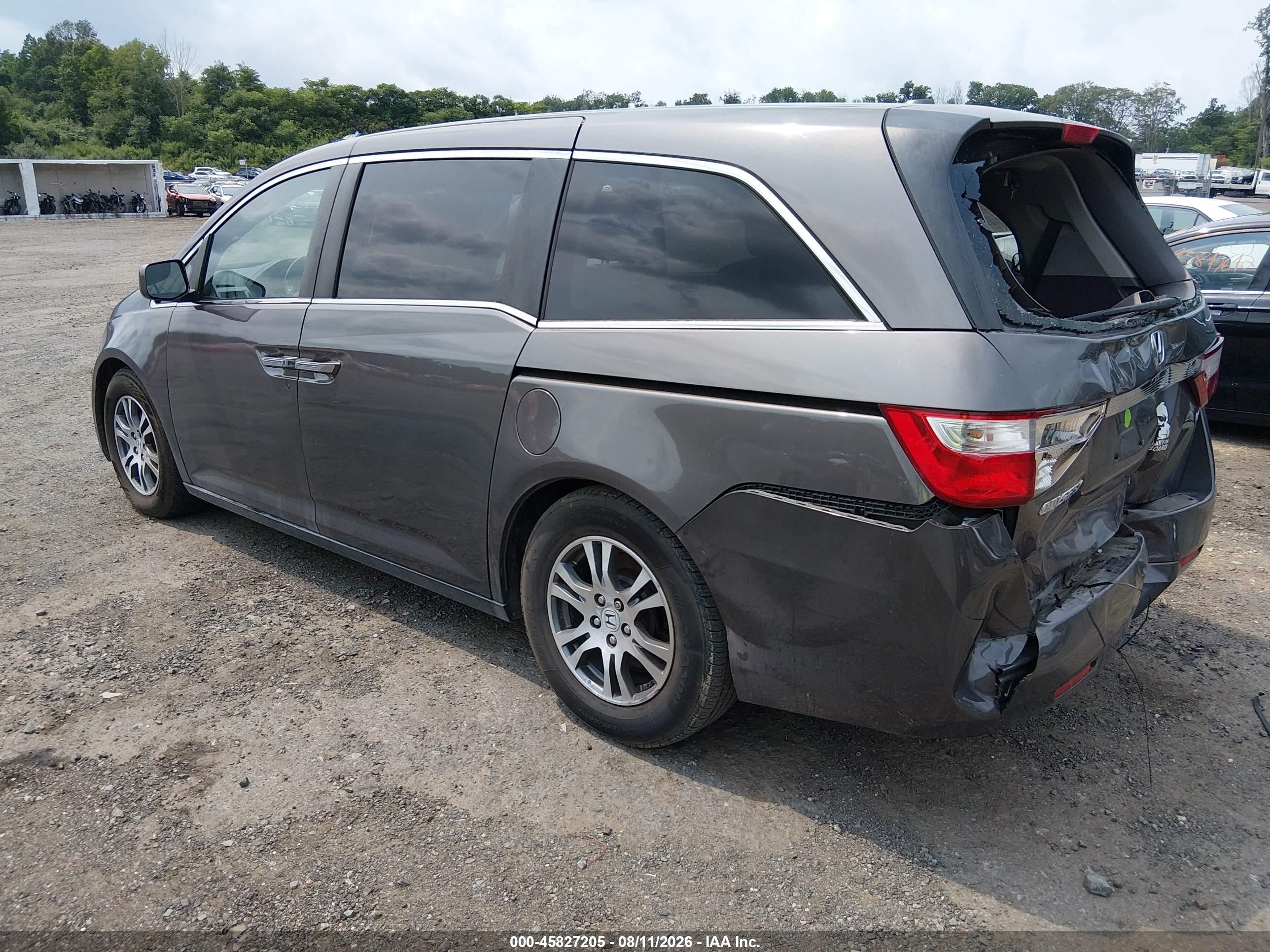 2012 Honda Odyssey Ex-l Gray vin: 5FNRL5H60CB092804