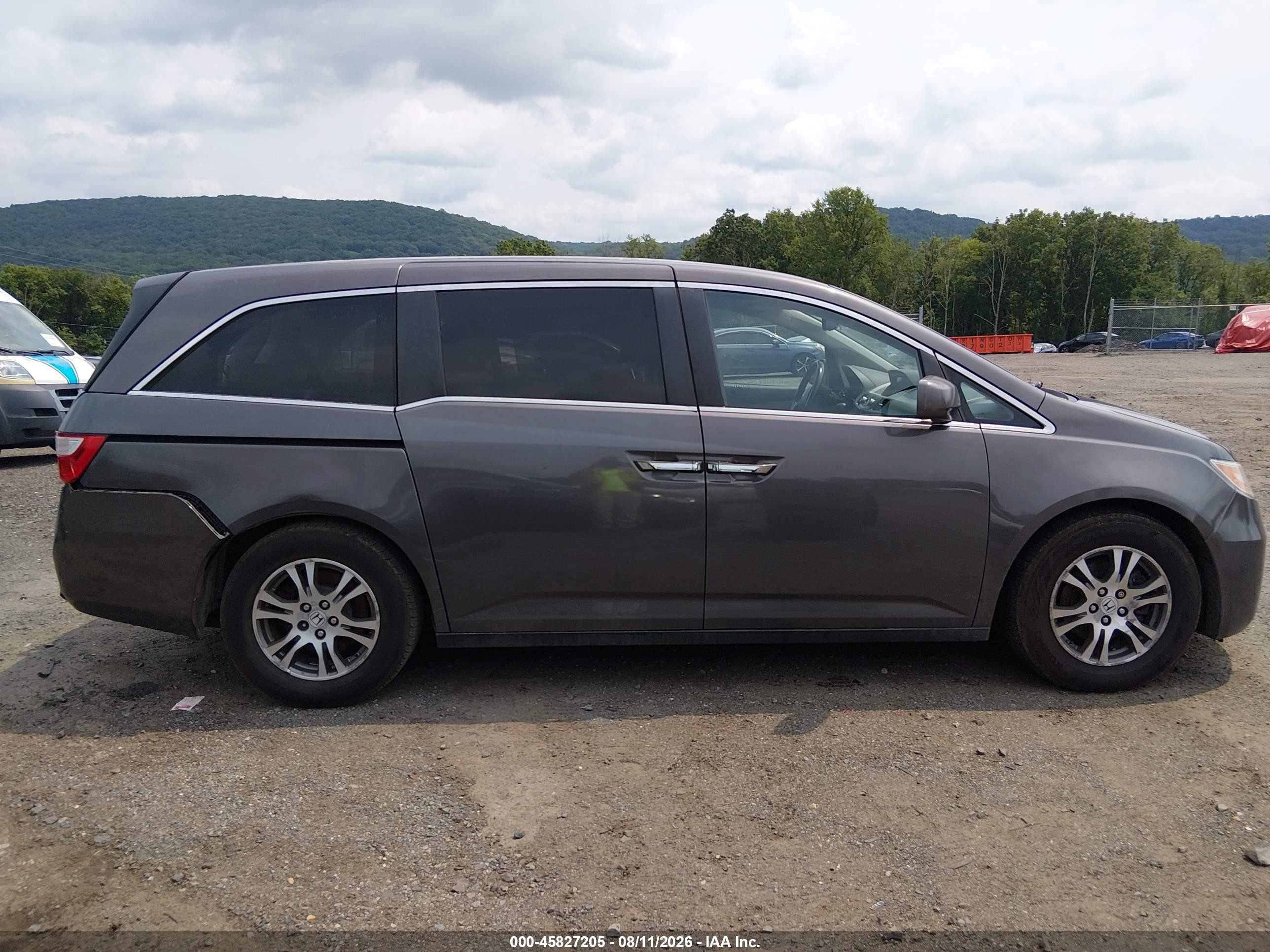 2012 Honda Odyssey Ex-l Gray vin: 5FNRL5H60CB092804