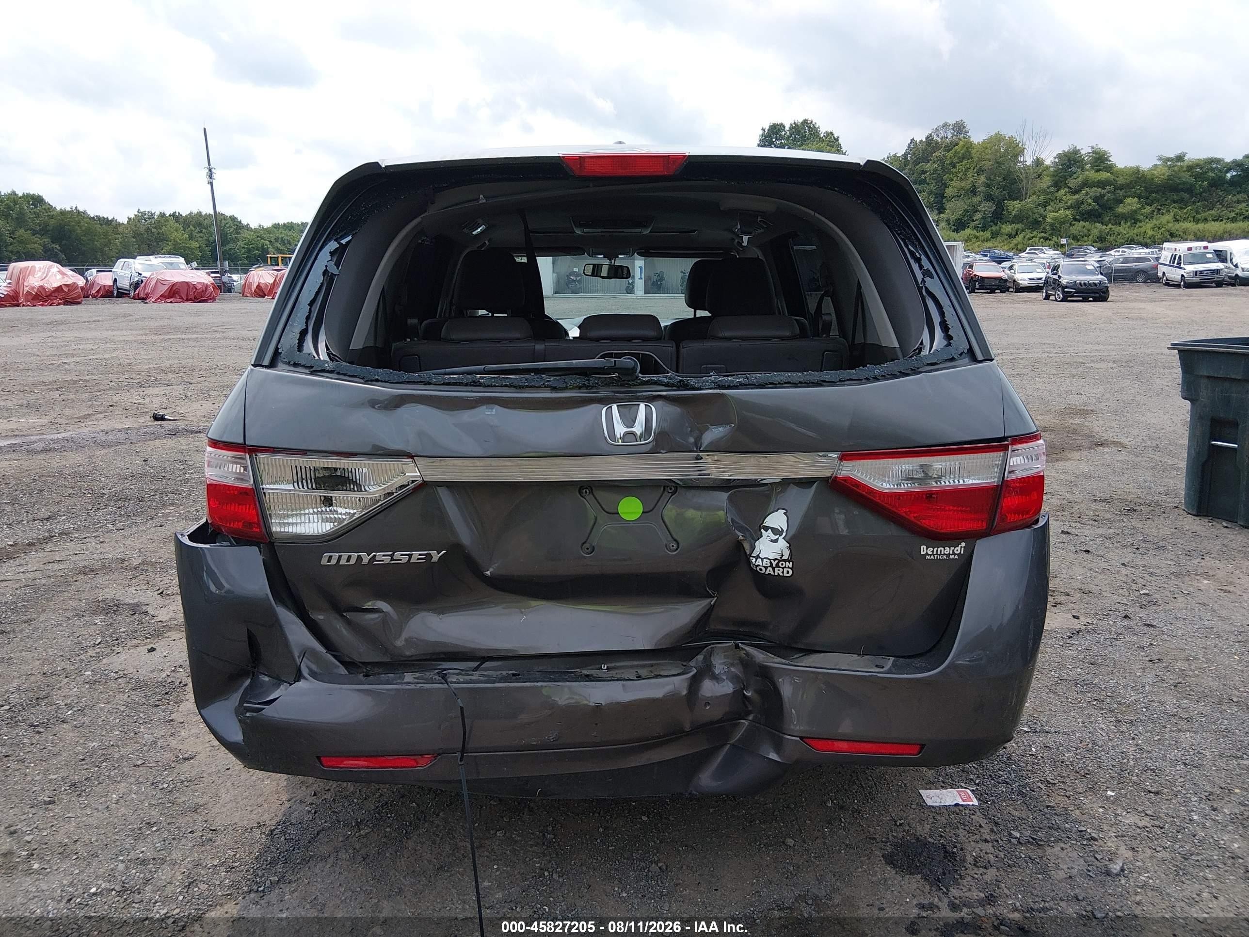 2012 Honda Odyssey Ex-l Gray vin: 5FNRL5H60CB092804