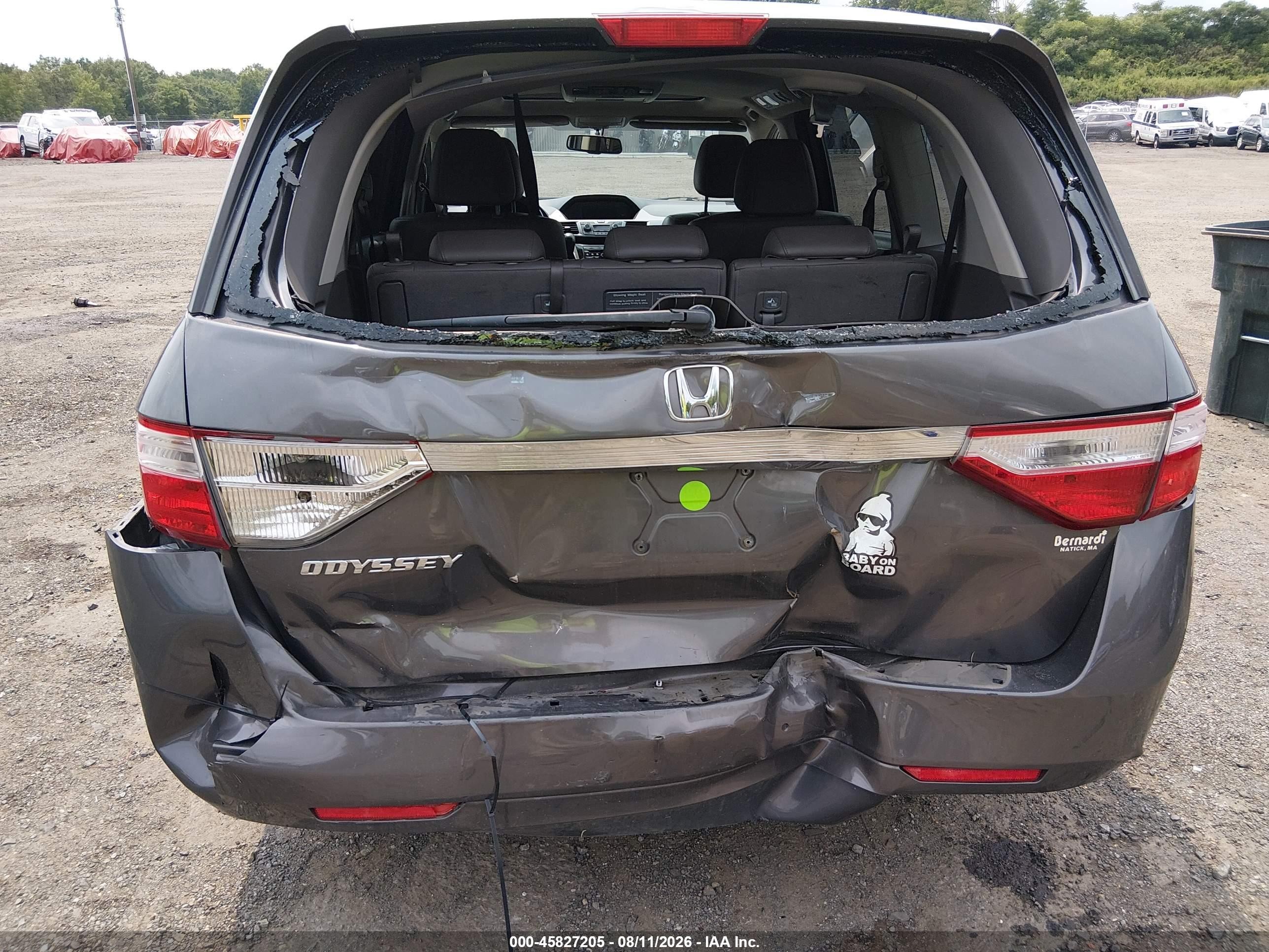 2012 Honda Odyssey Ex-l Gray vin: 5FNRL5H60CB092804