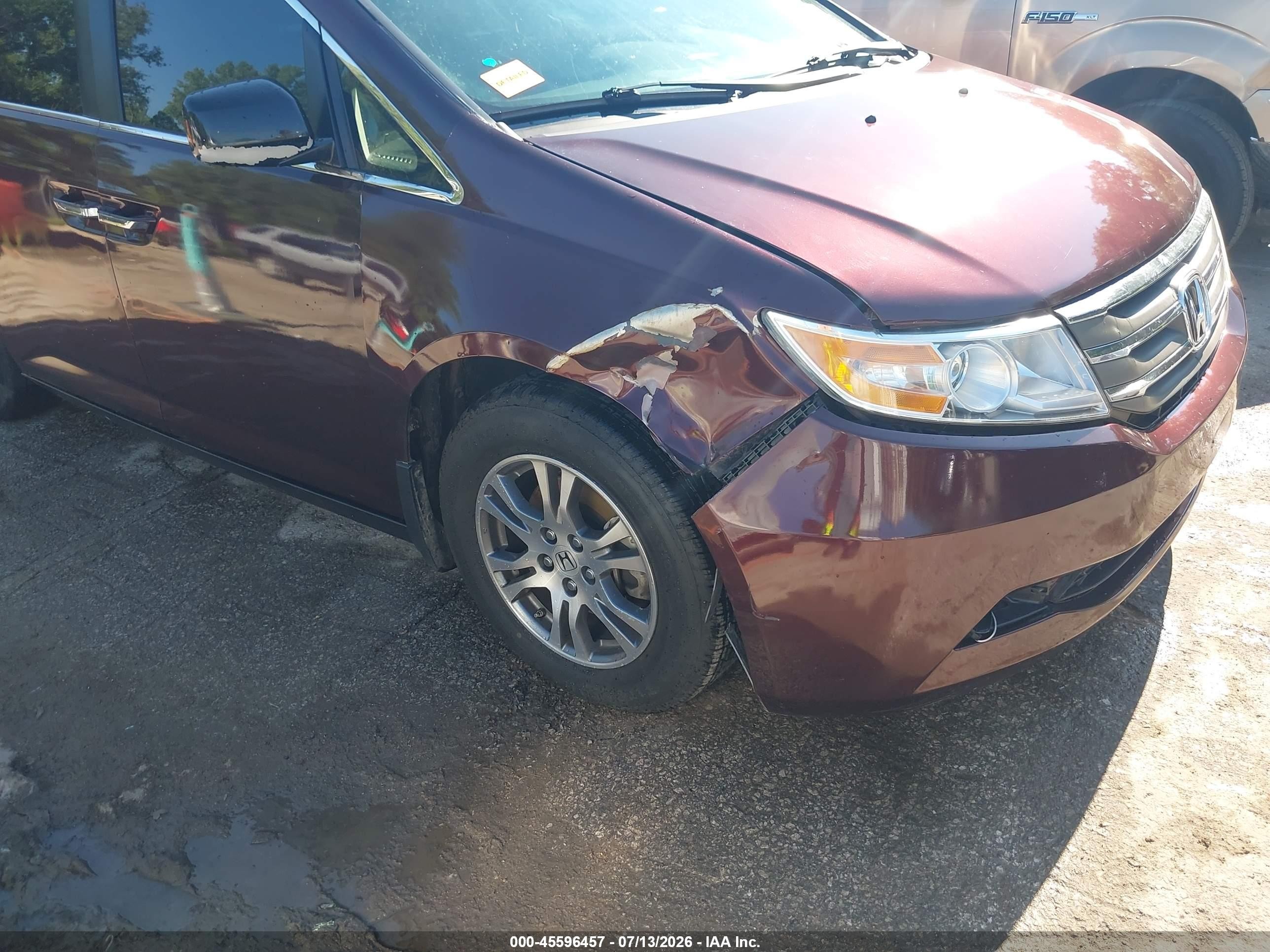 2012 Honda Odyssey Ex-l Burgundy vin: 5FNRL5H60CB096674