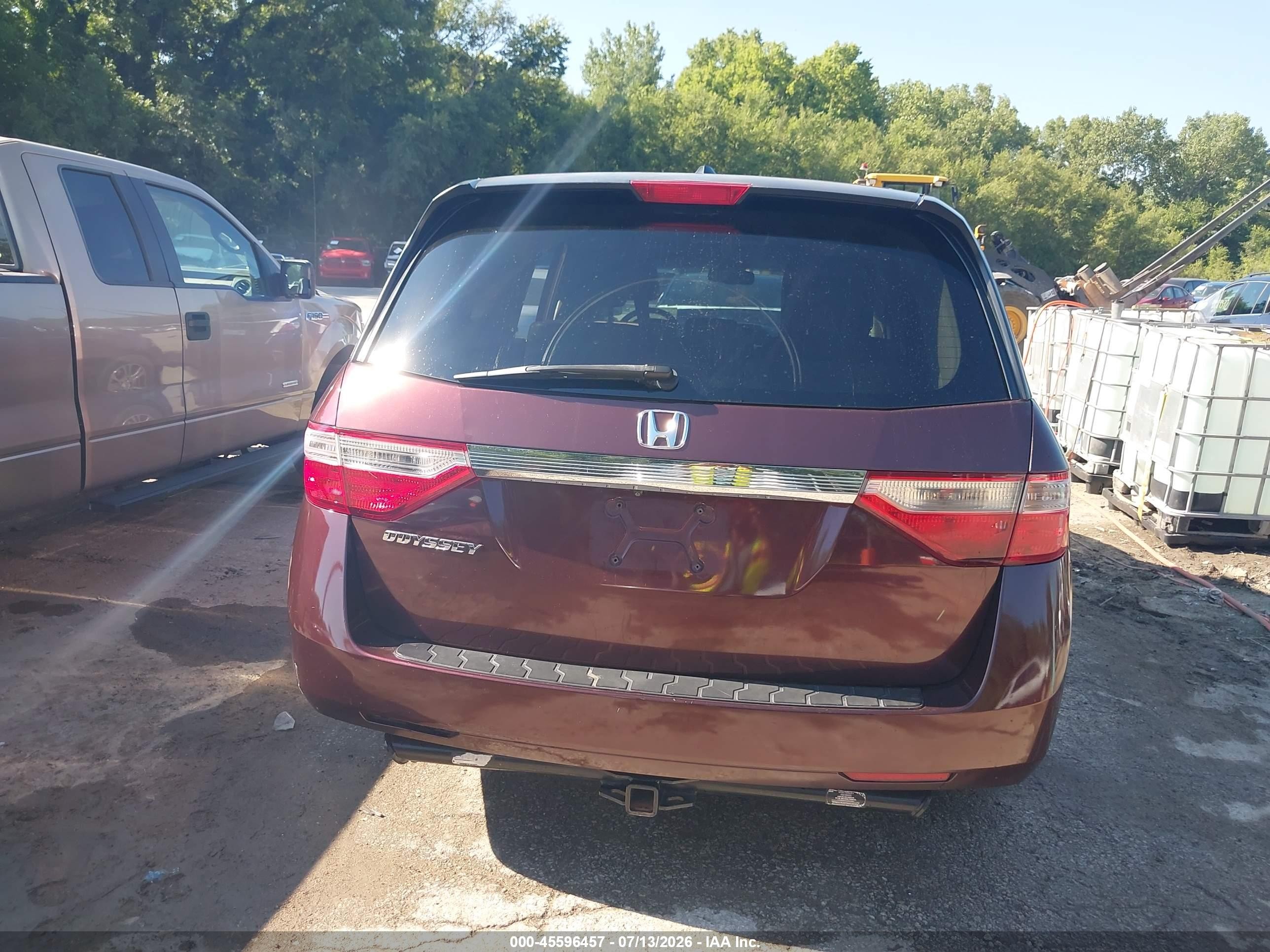 2012 Honda Odyssey Ex-l Burgundy vin: 5FNRL5H60CB096674