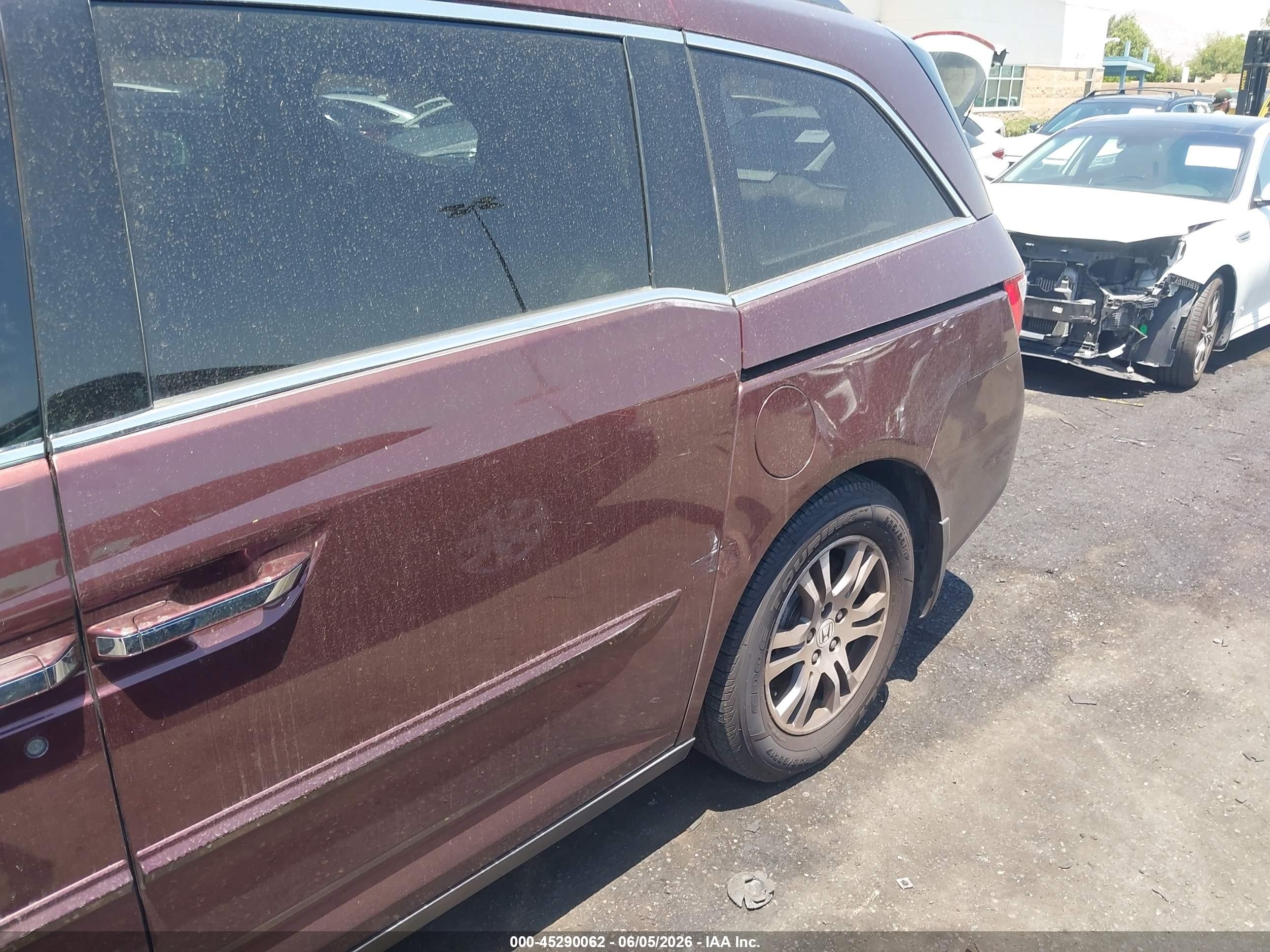 2012 Honda Odyssey Ex-l Burgundy vin: 5FNRL5H60CB100481