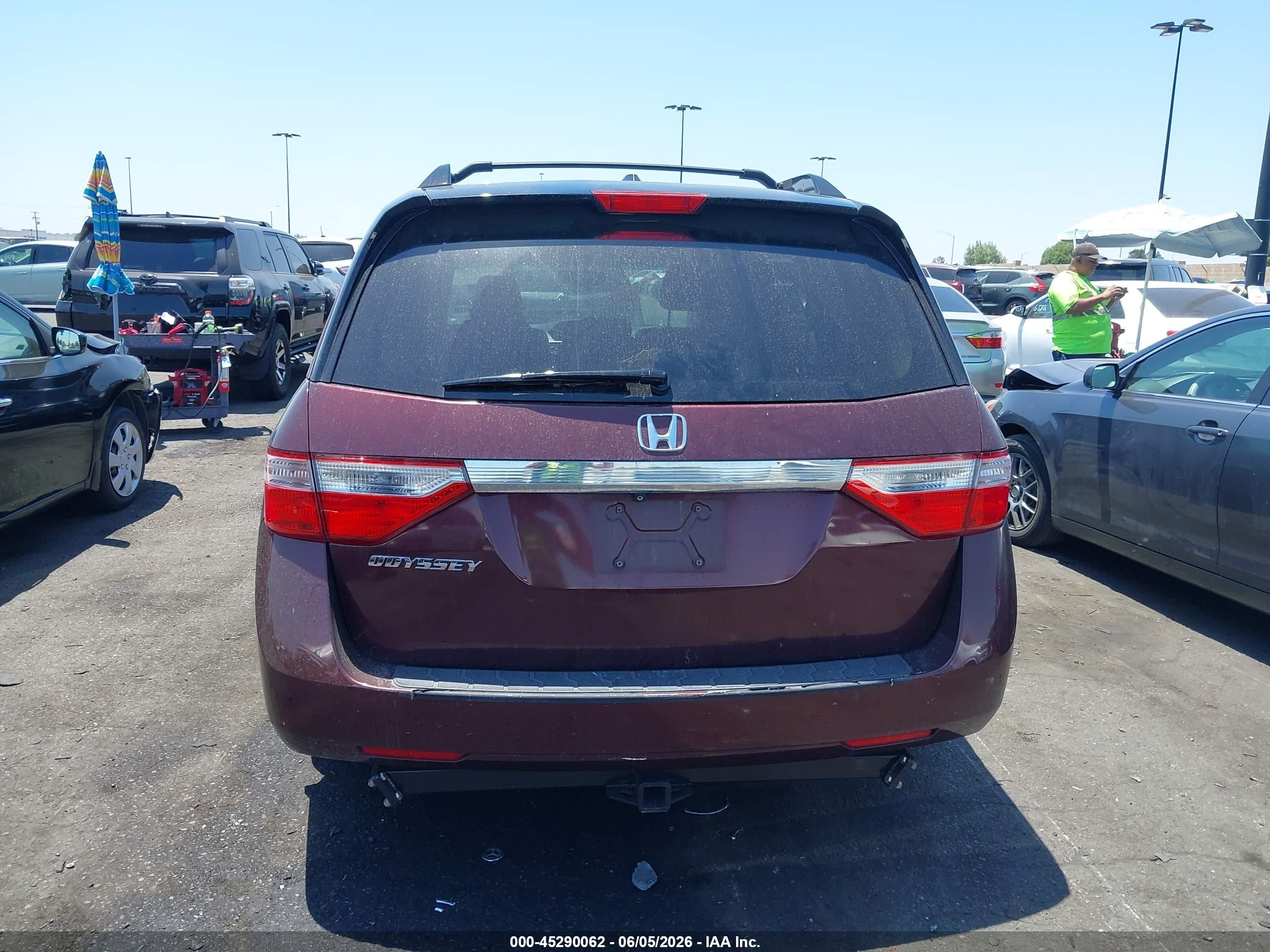 2012 Honda Odyssey Ex-l Burgundy vin: 5FNRL5H60CB100481