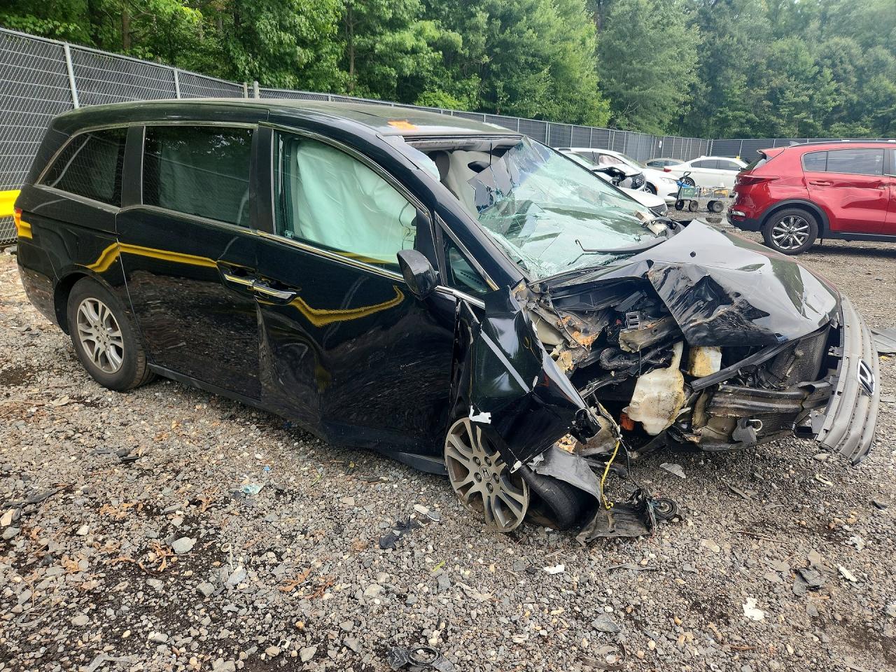 2012 Honda Odyssey Exl Black vin: 5FNRL5H60CB119967
