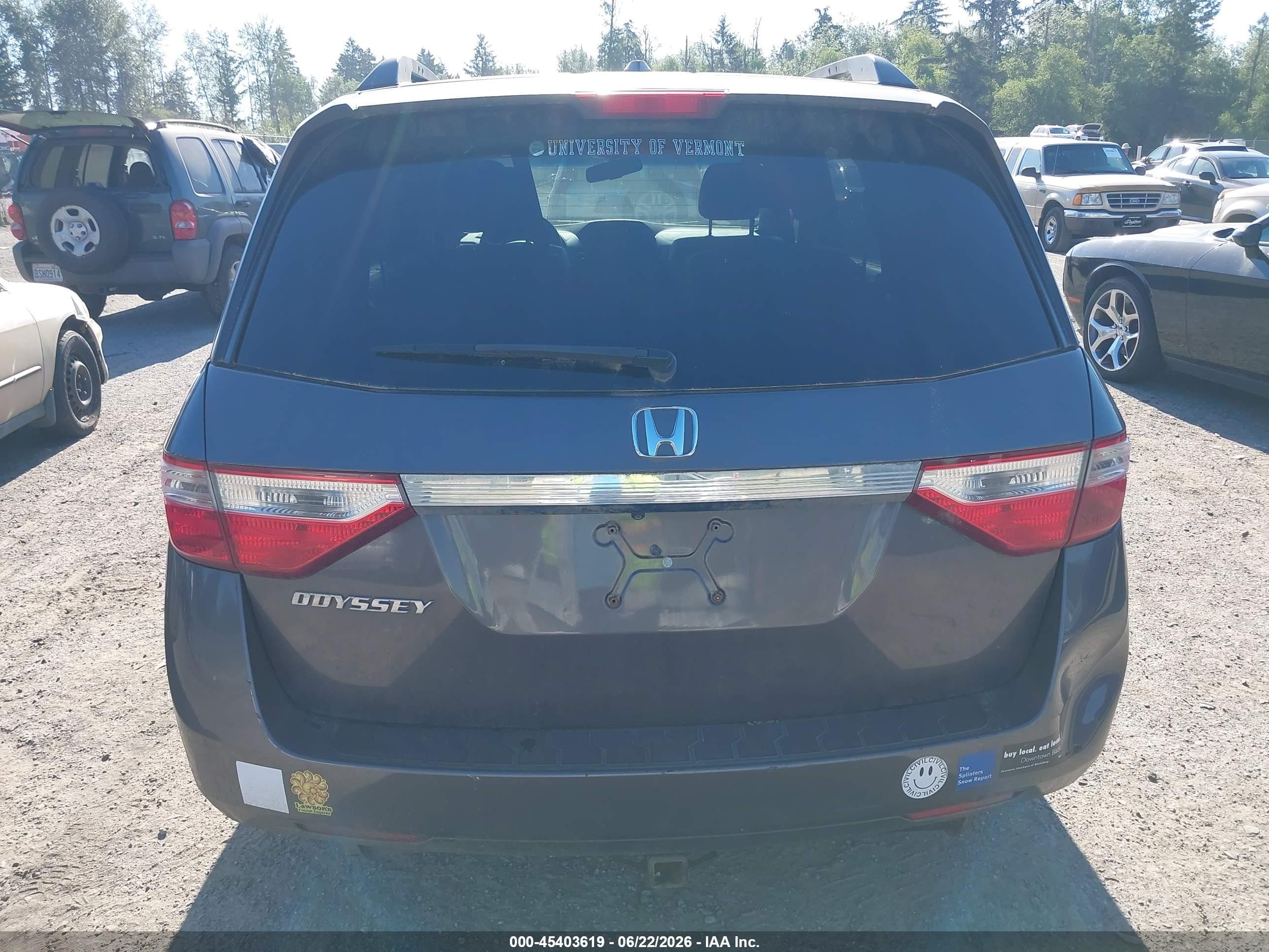 2012 Honda Odyssey Ex-l Gray vin: 5FNRL5H60CB126935
